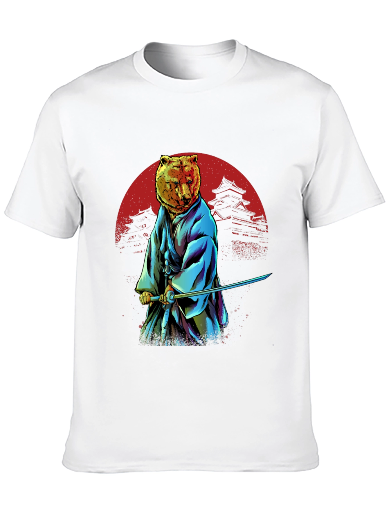 Samurai Bear T-Shirt - Unique Graphic Tee