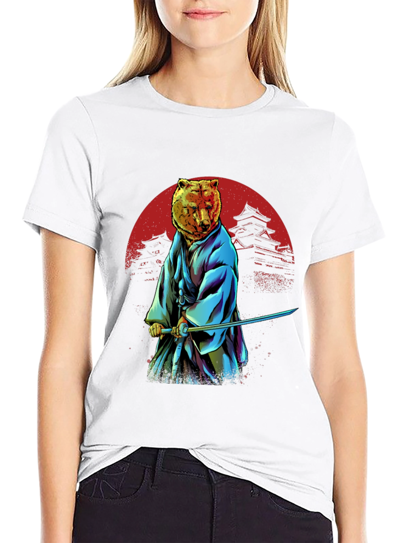Samurai Bear T-Shirt - Unique Graphic Tee