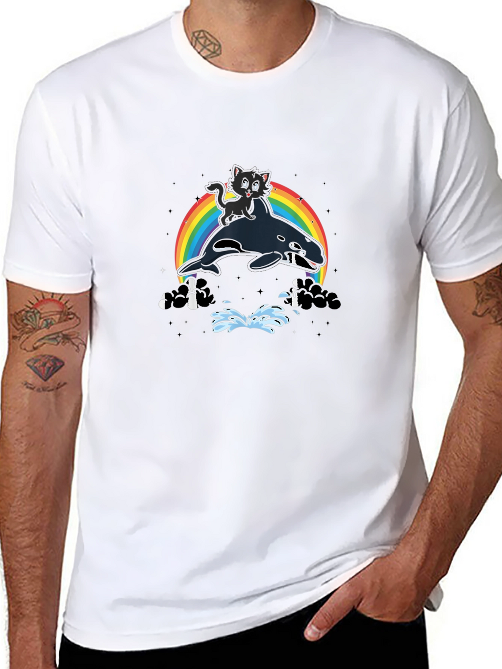 Orca Cat Rainbow T-Shirt