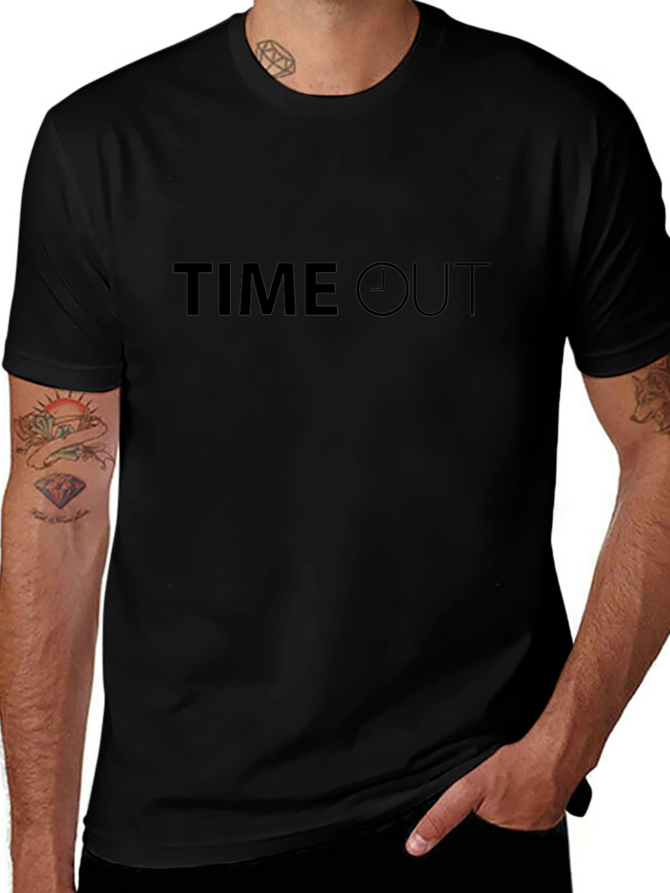 Time Out Graphic Tee - Unisex Black T-Shirt
