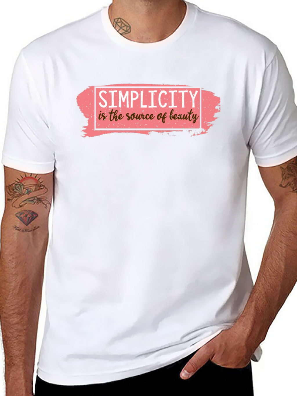 Simplicity Beauty Graphic Tee - Black