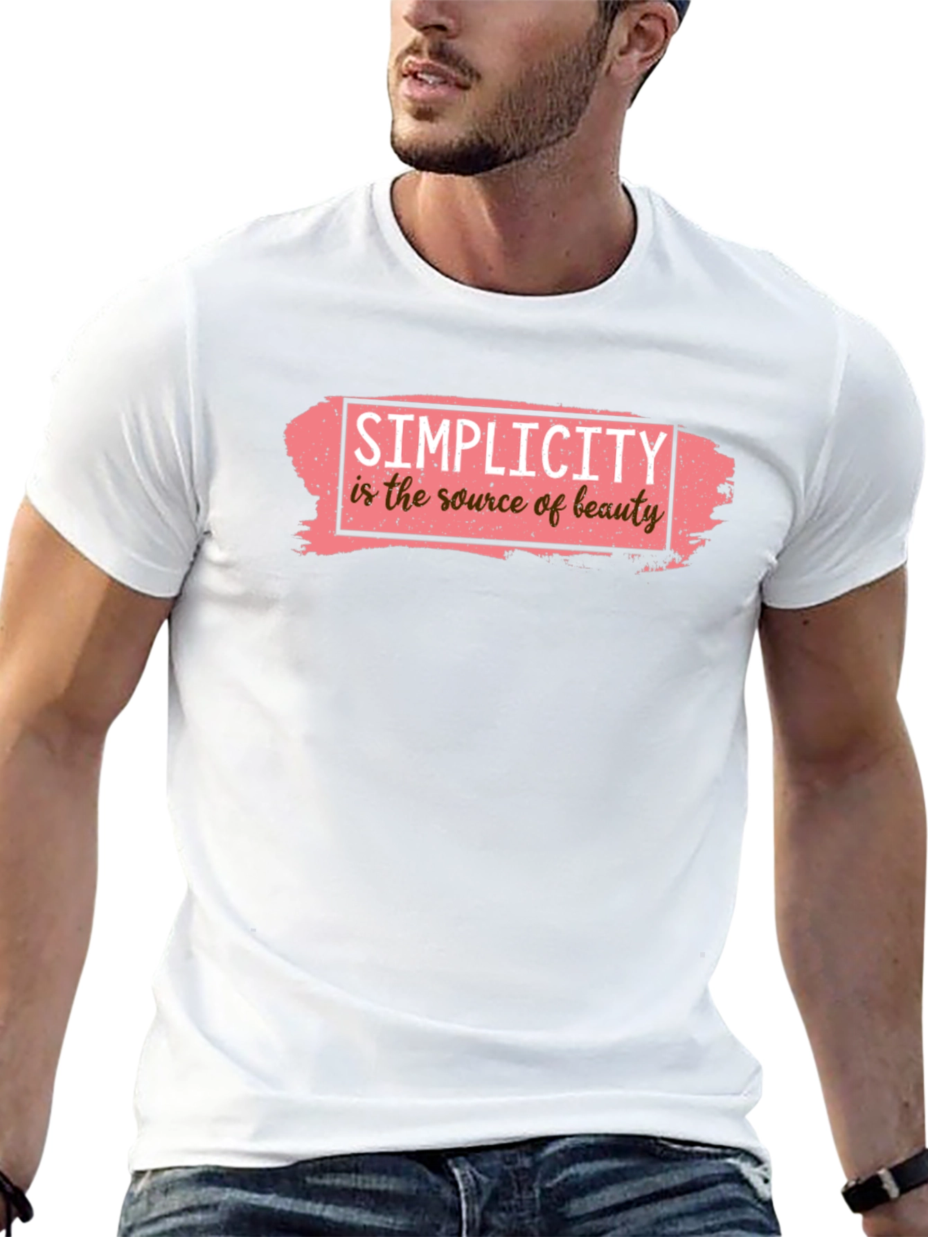 Simplicity Beauty Graphic Tee - Black