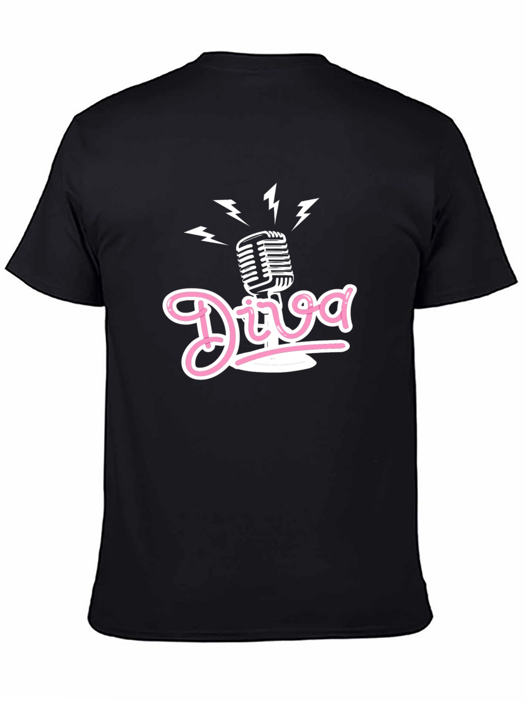 Diva Microphone Graphic T-Shirt - Stylish Music Lover Tee