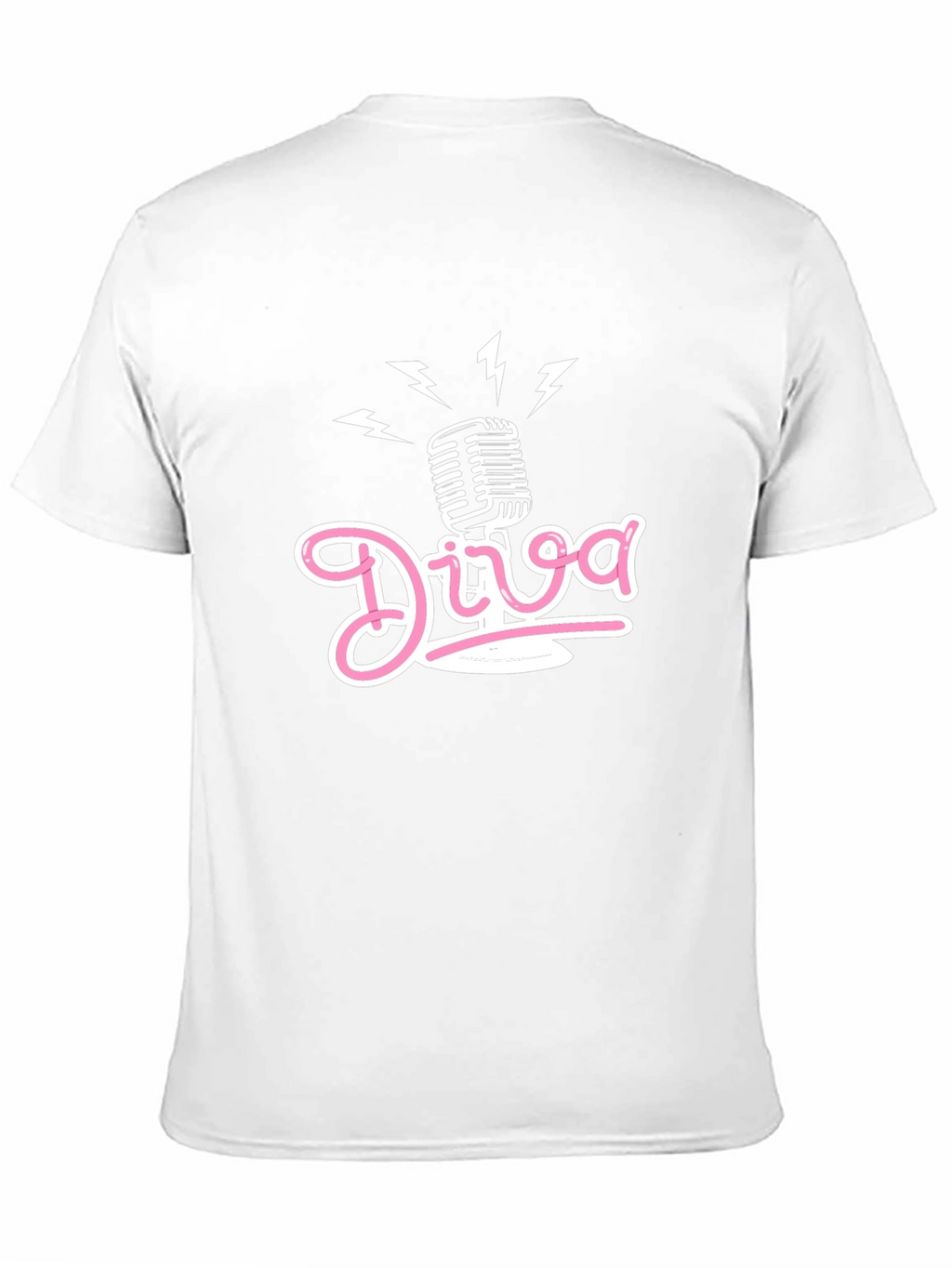 Diva Microphone Graphic T-Shirt - Stylish Music Lover Tee