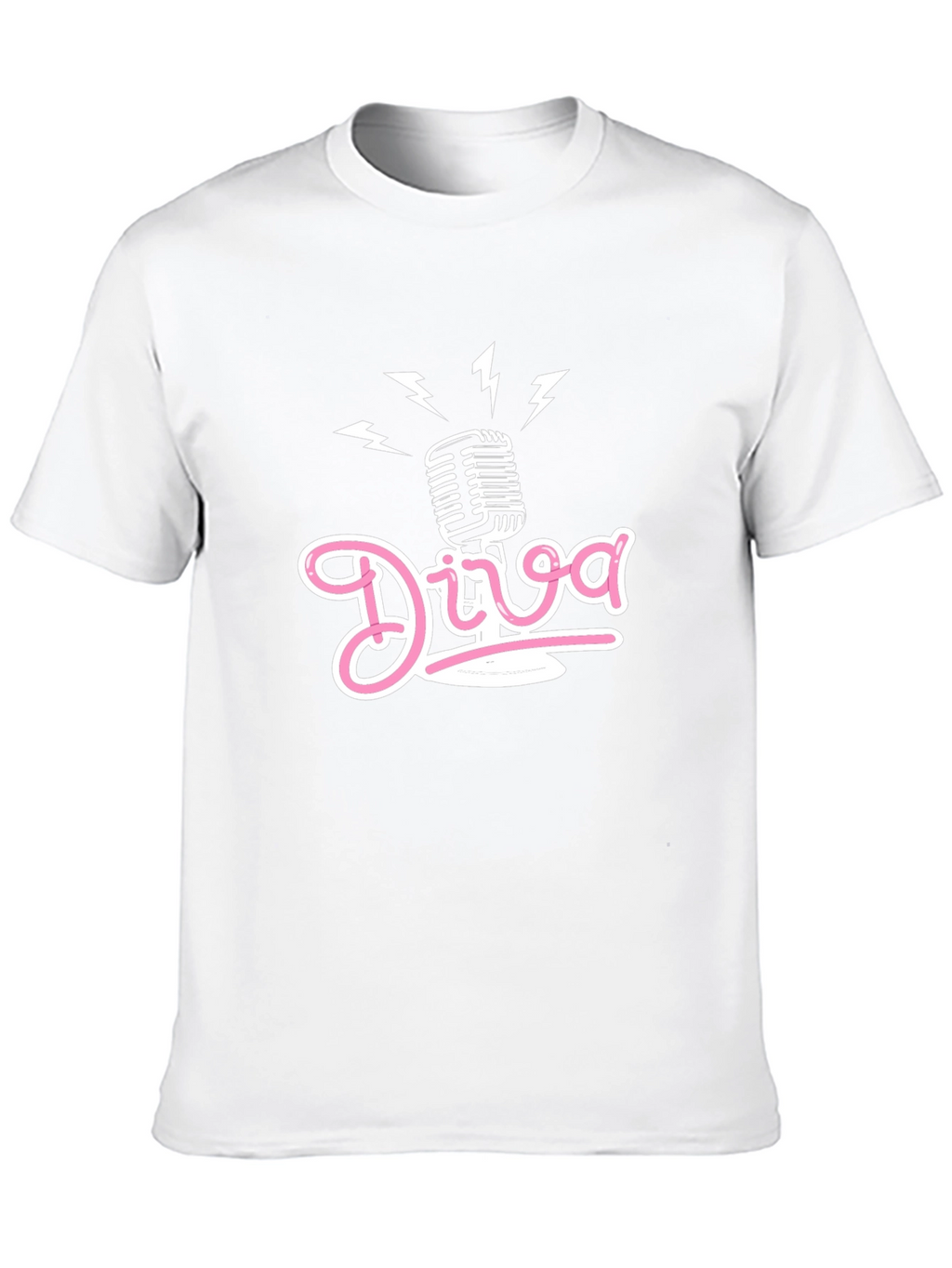 Diva Microphone Graphic T-Shirt - Stylish Music Lover Tee