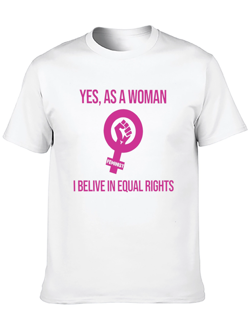 Feminist Equal Rights Graphic Tee - Black