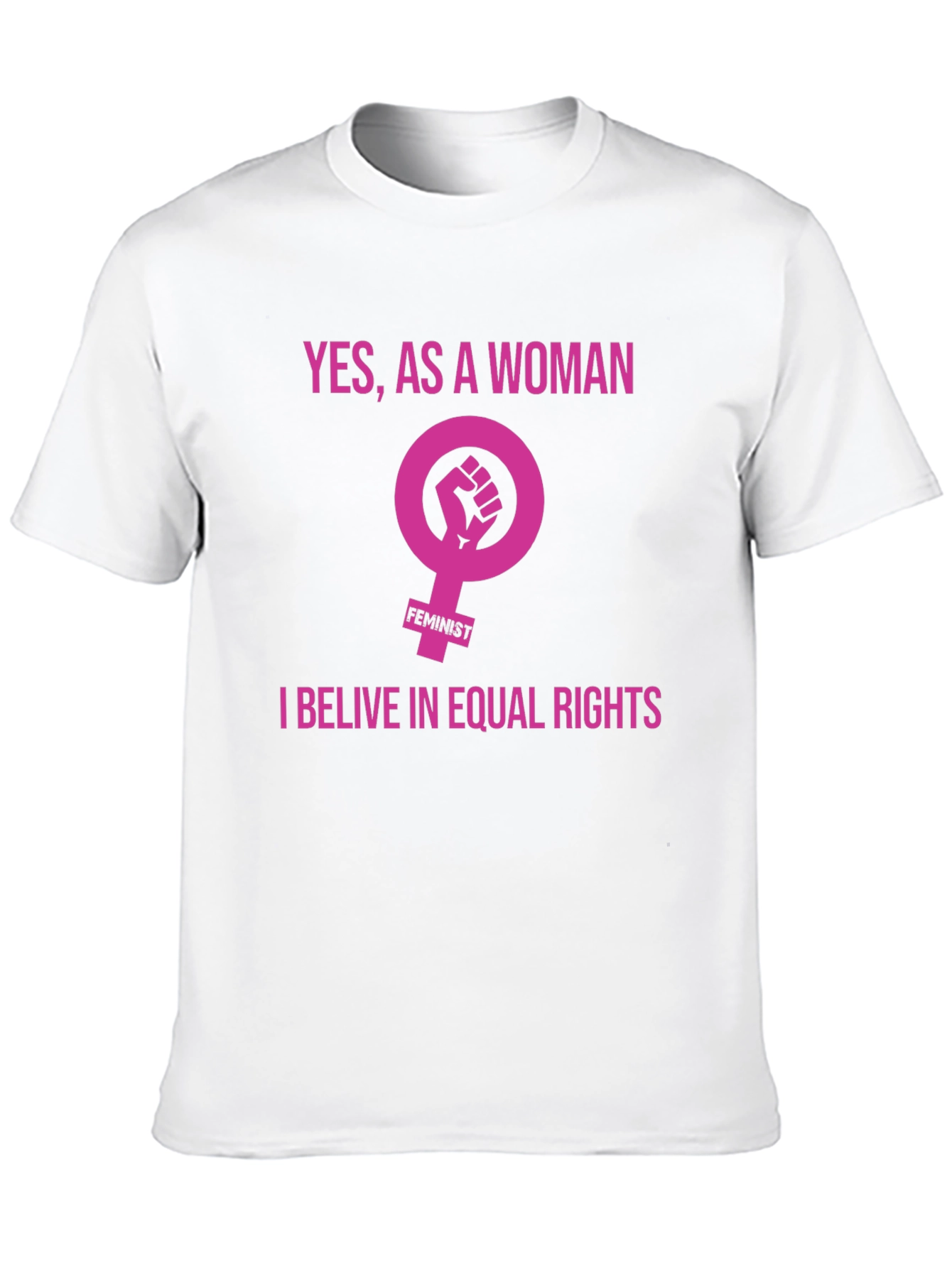 Feminist Equal Rights Graphic Tee - Black