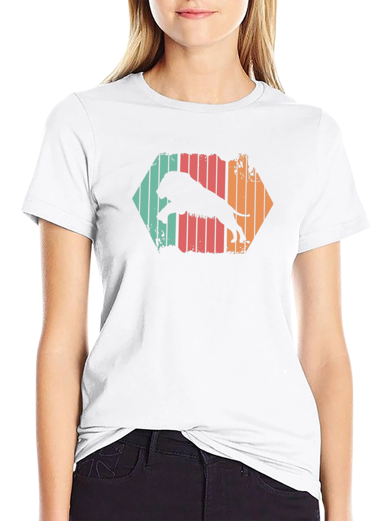 Retro Lion Graphic T-Shirt