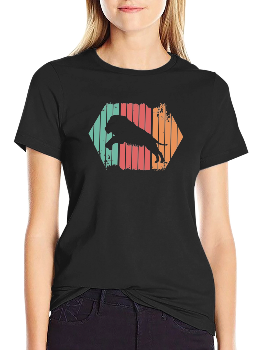 Retro Lion Graphic T-Shirt