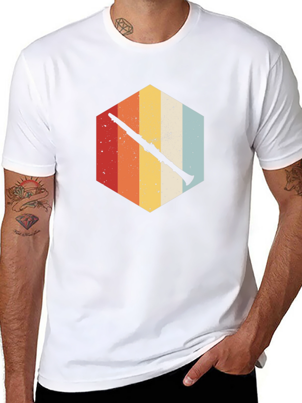 Retro Clarinet T-Shirt - Musical Instrument Tee