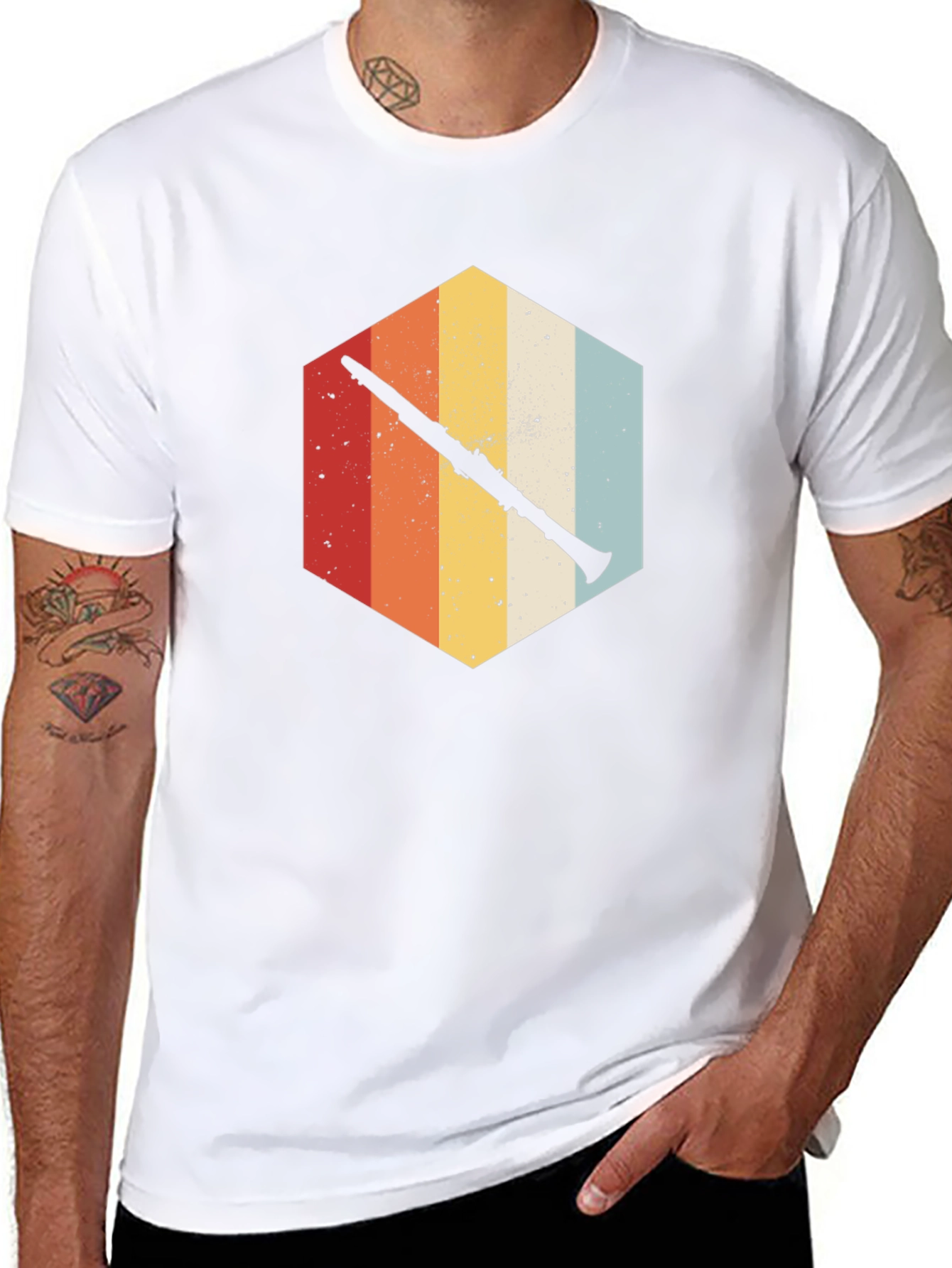 Retro Clarinet T-Shirt - Musical Instrument Tee