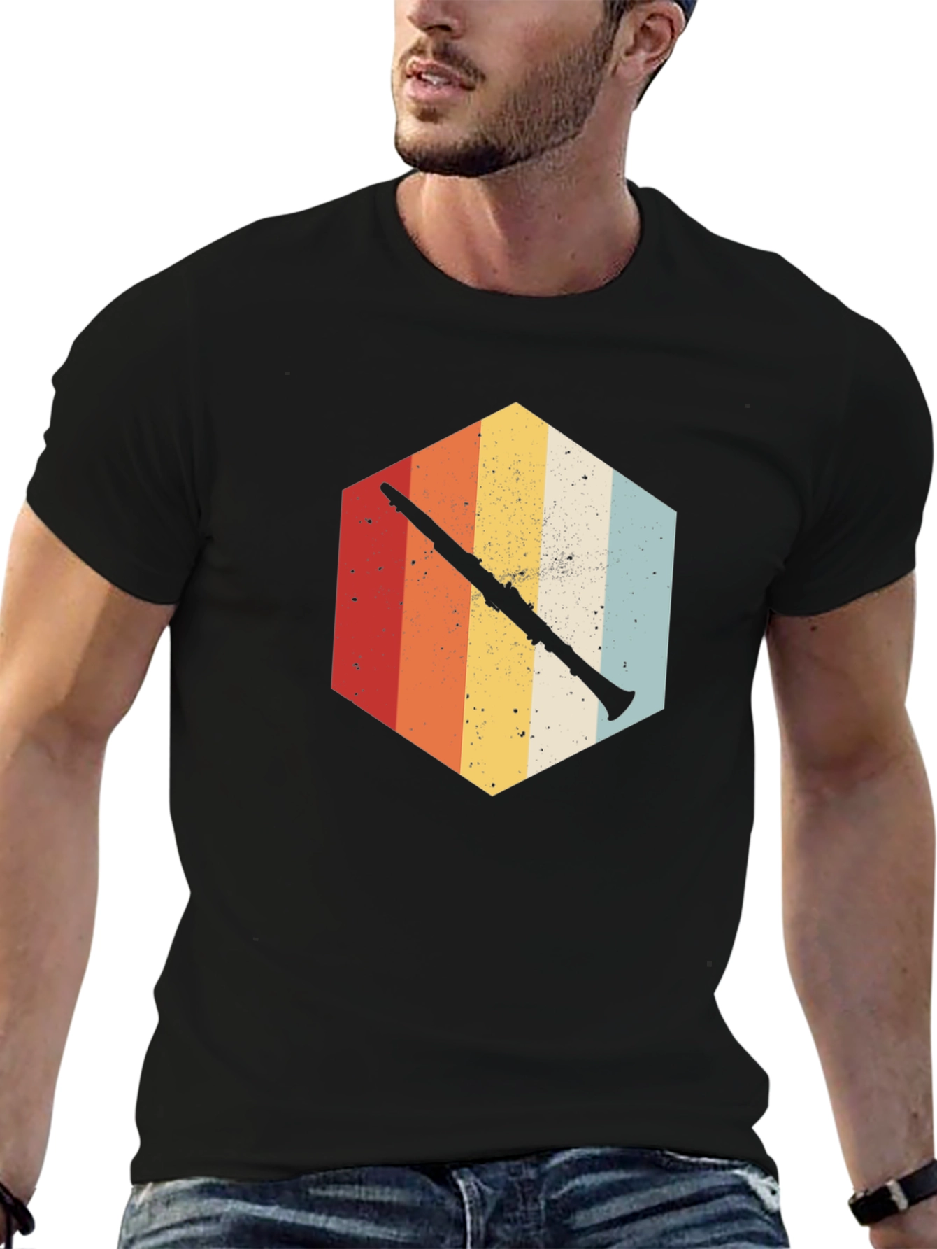 Retro Clarinet T-Shirt - Musical Instrument Tee