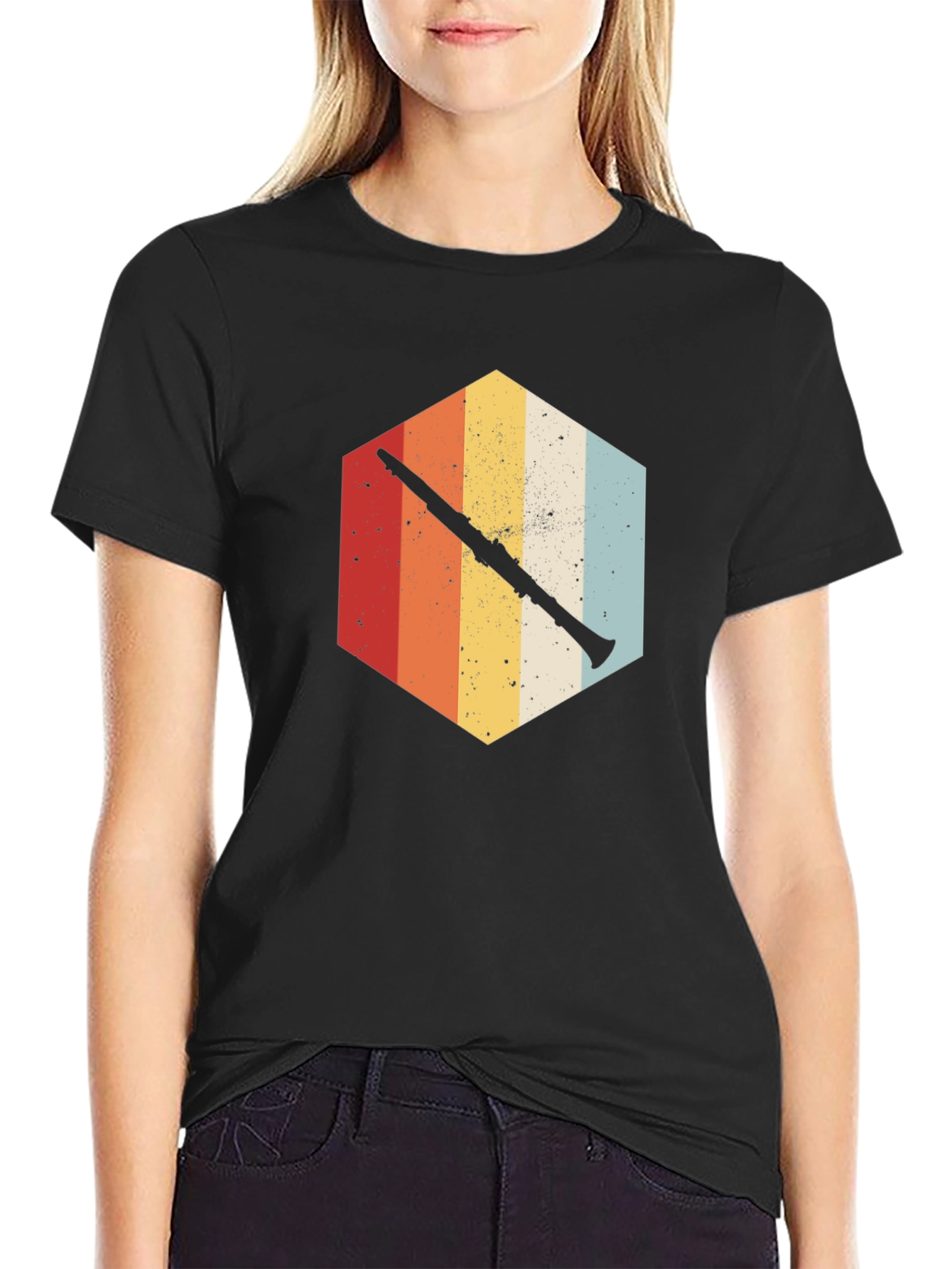 Retro Clarinet T-Shirt - Musical Instrument Tee
