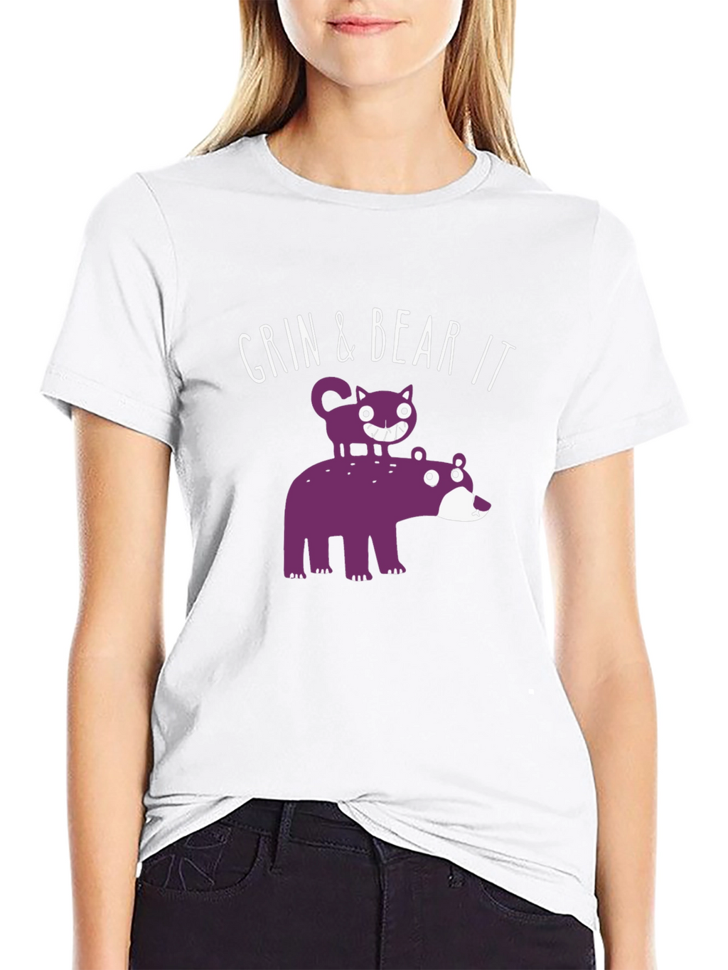 Grin & Bear It Funny Graphic T-Shirt