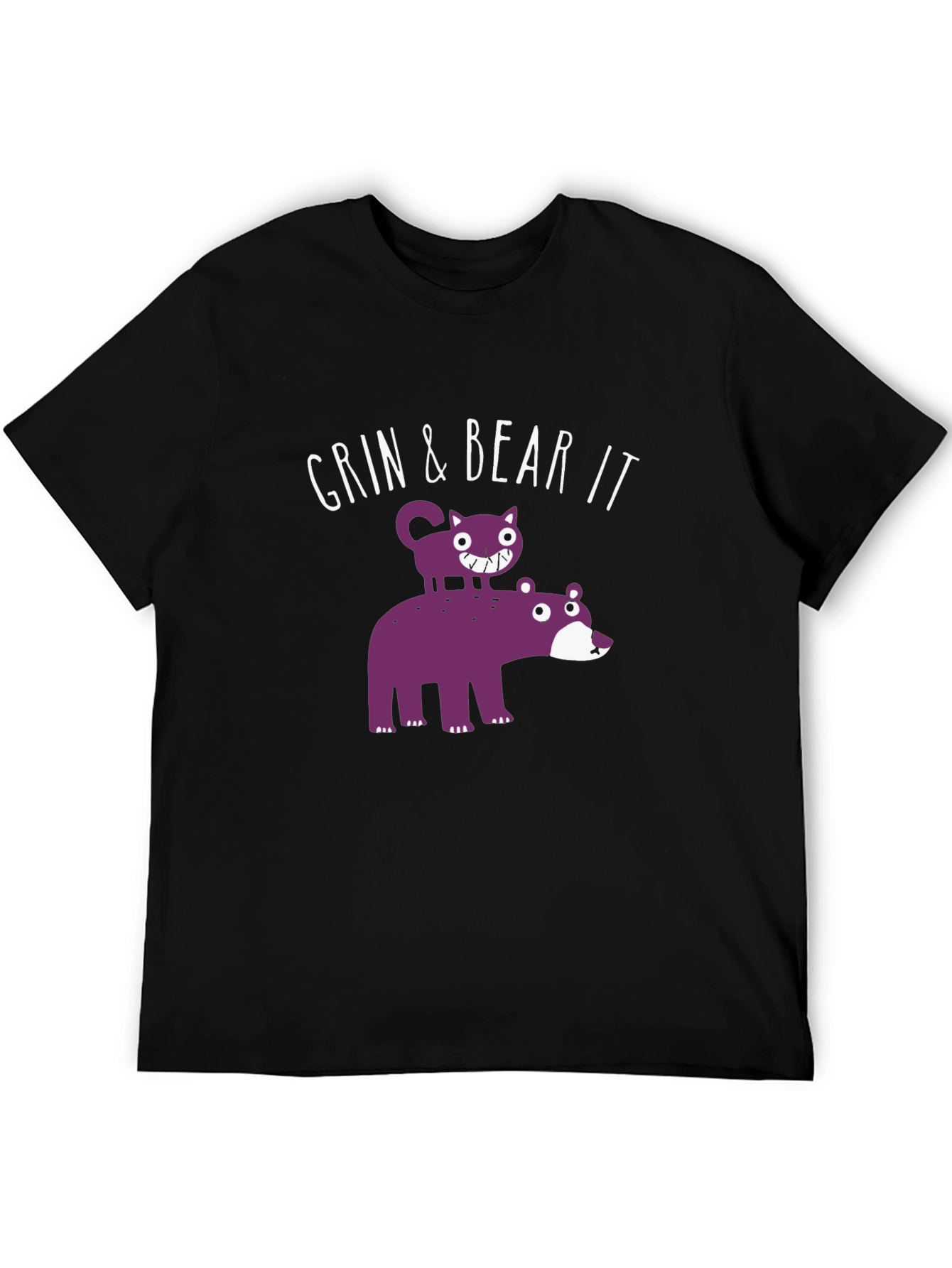 Grin & Bear It Funny Graphic T-Shirt