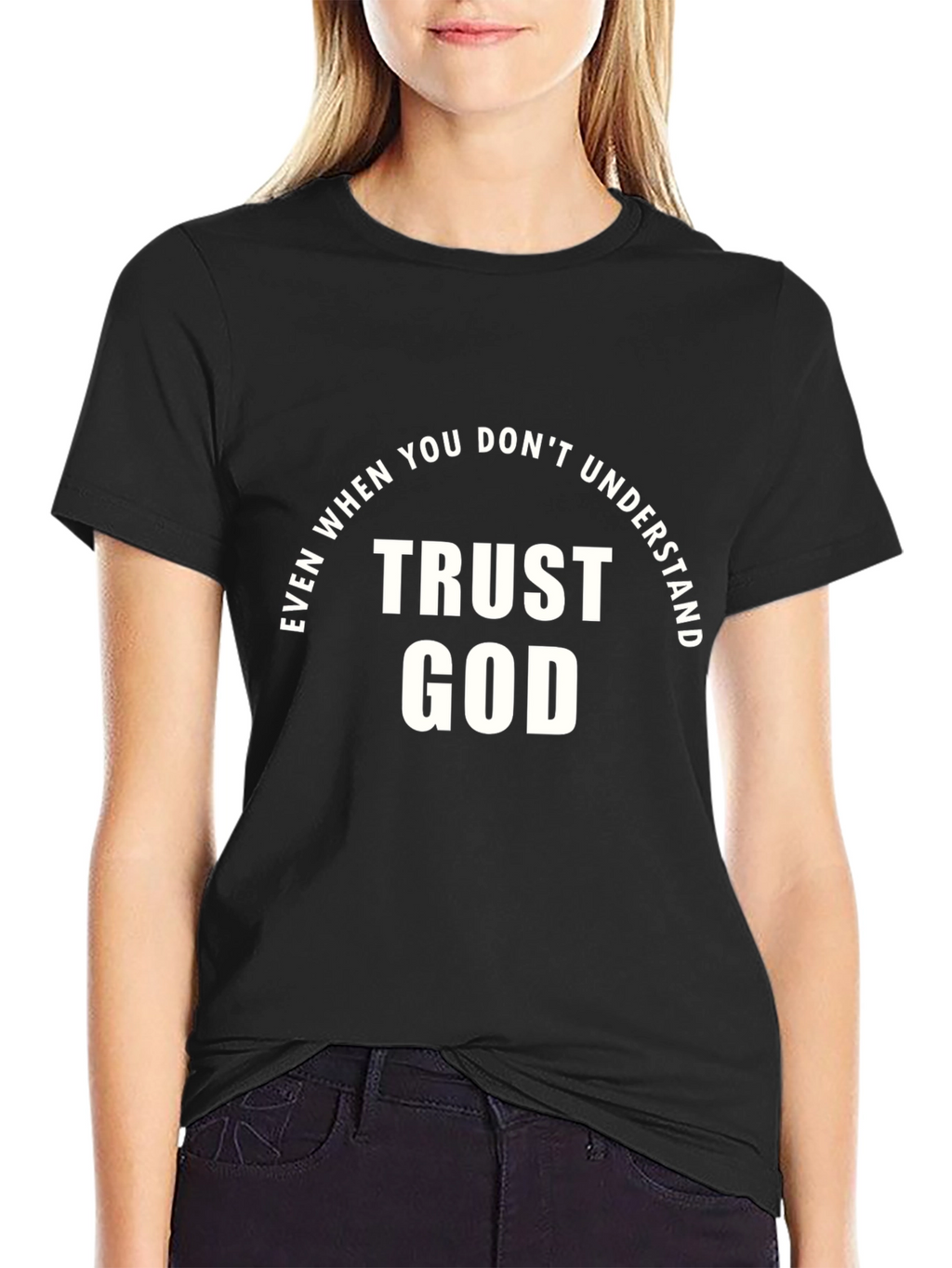 Trust God Graphic Tee - Faith Inspired Black T-Shirt