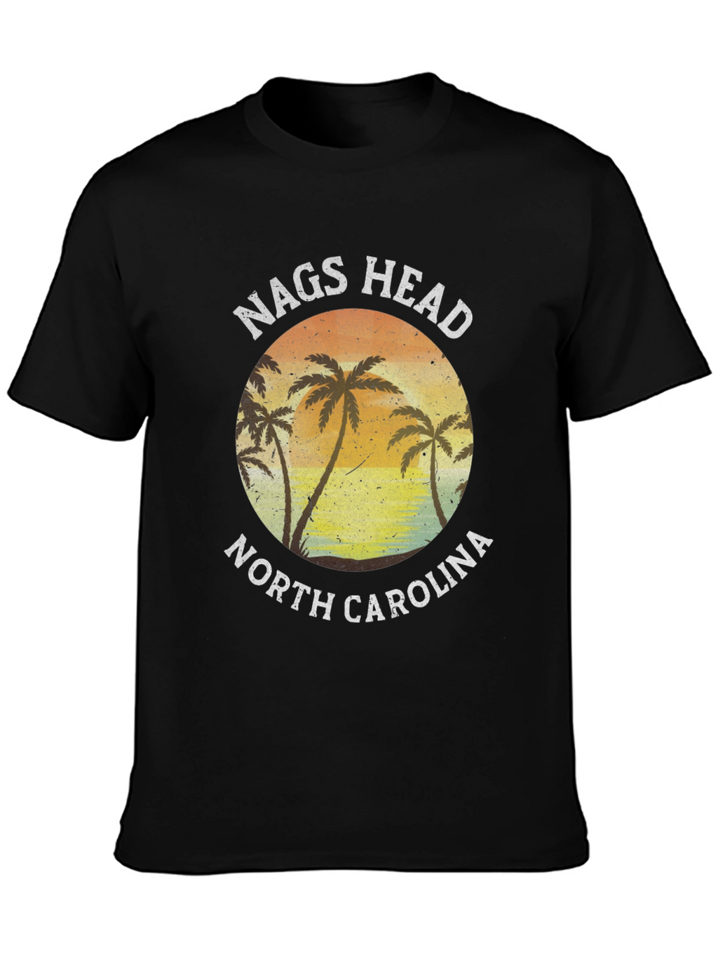 Nags Head North Carolina Palm Tree Graphic T-Shirt