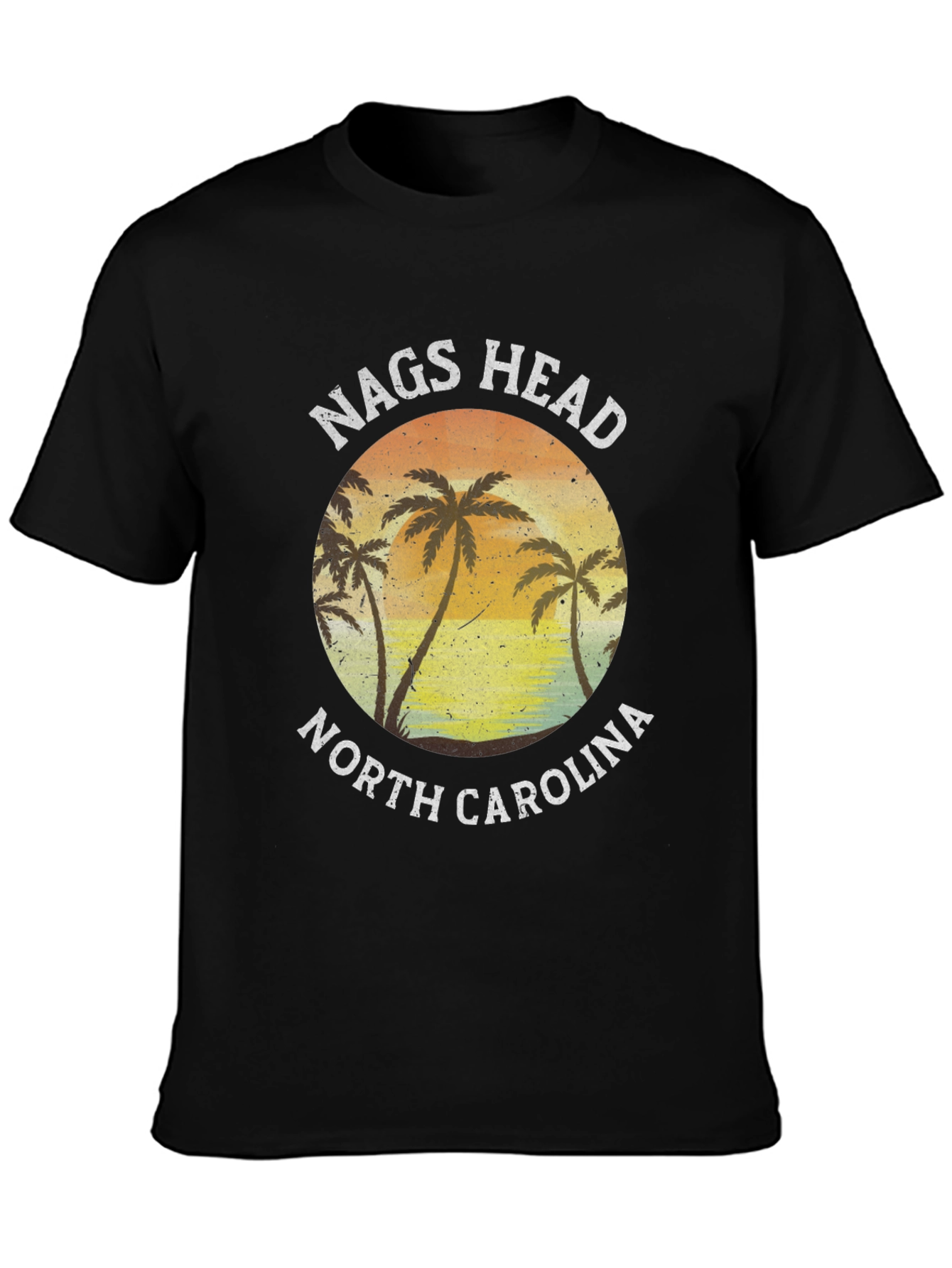 Nags Head North Carolina Palm Tree Graphic T-Shirt