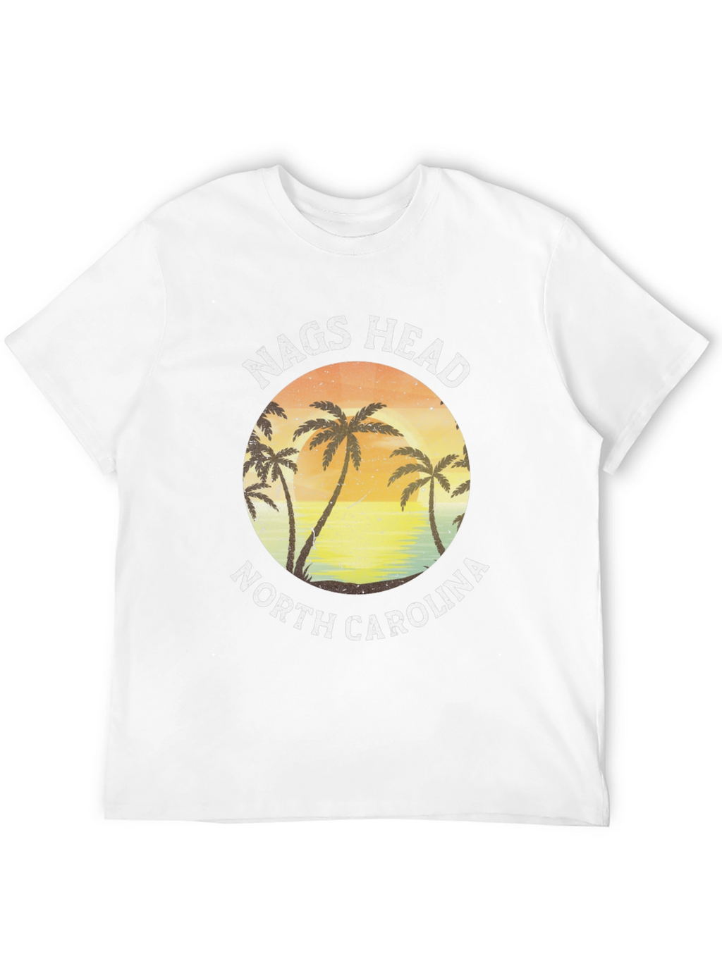 Nags Head North Carolina Palm Tree Graphic T-Shirt