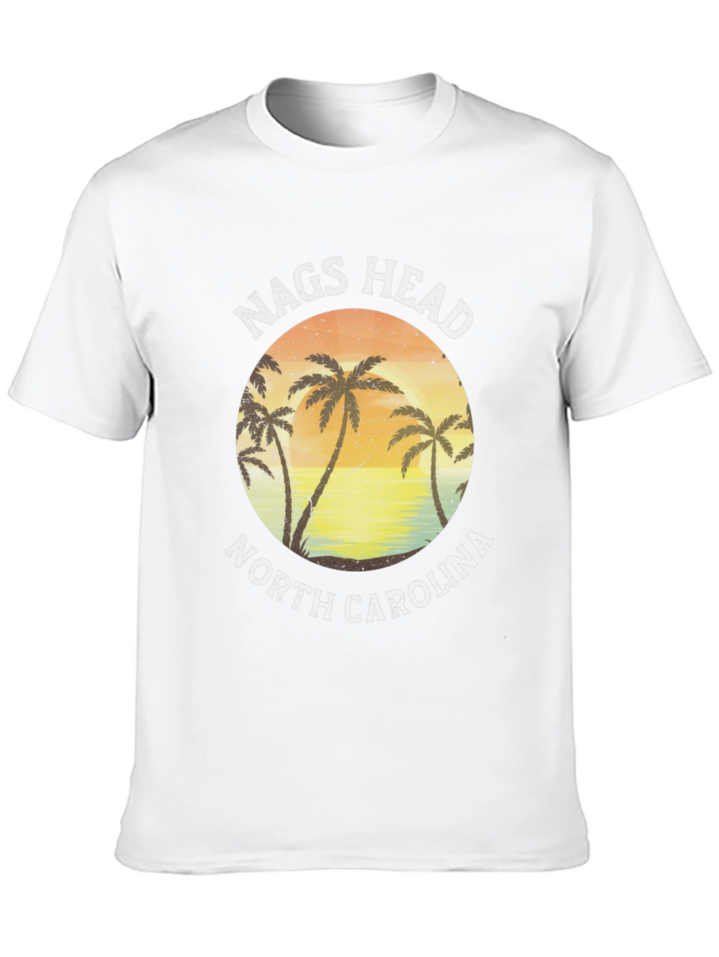 Nags Head North Carolina Palm Tree Graphic T-Shirt
