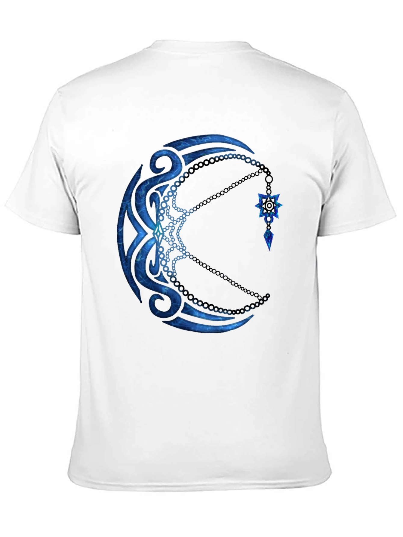 Tribal Moon Graphic Black T-Shirt