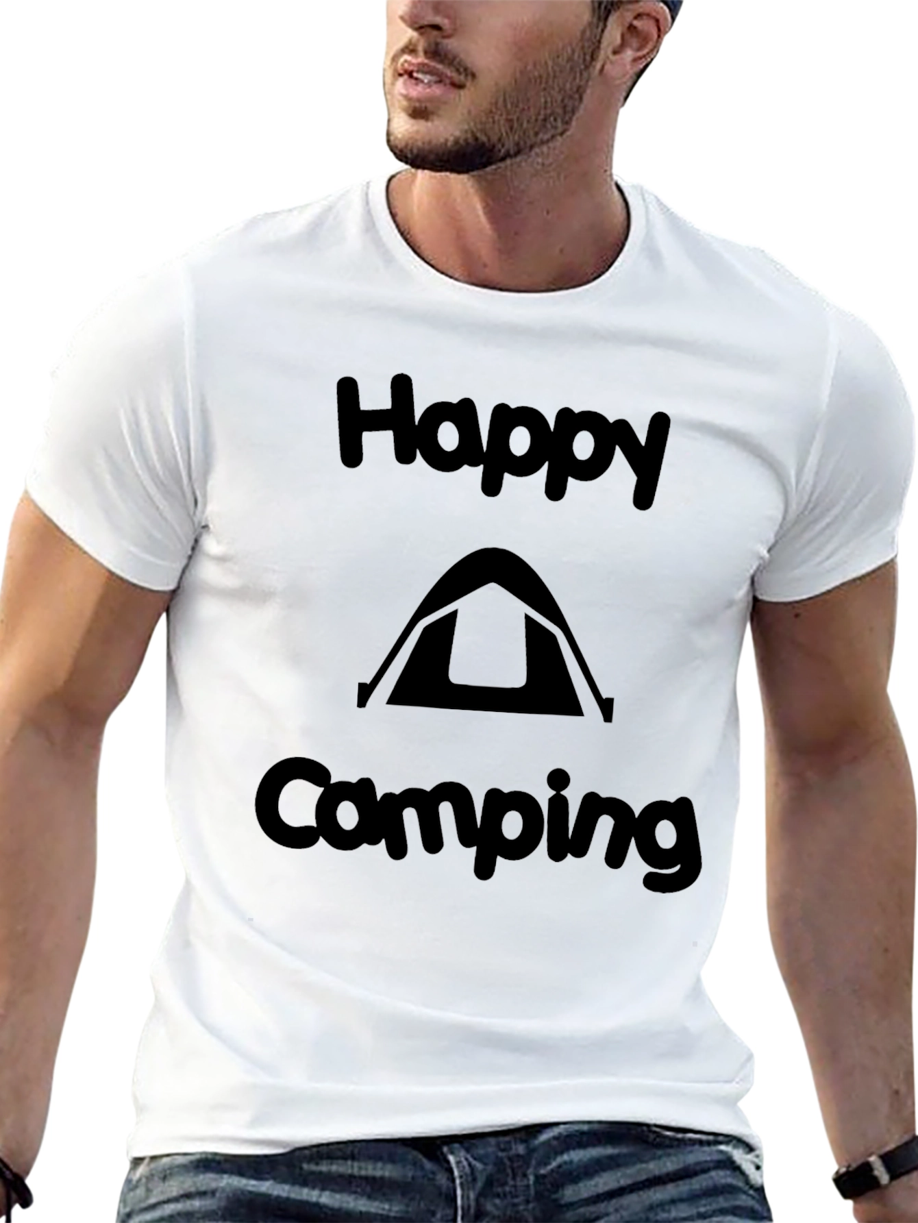 Happy Camping Graphic Tee - Adventure Ready T-Shirt