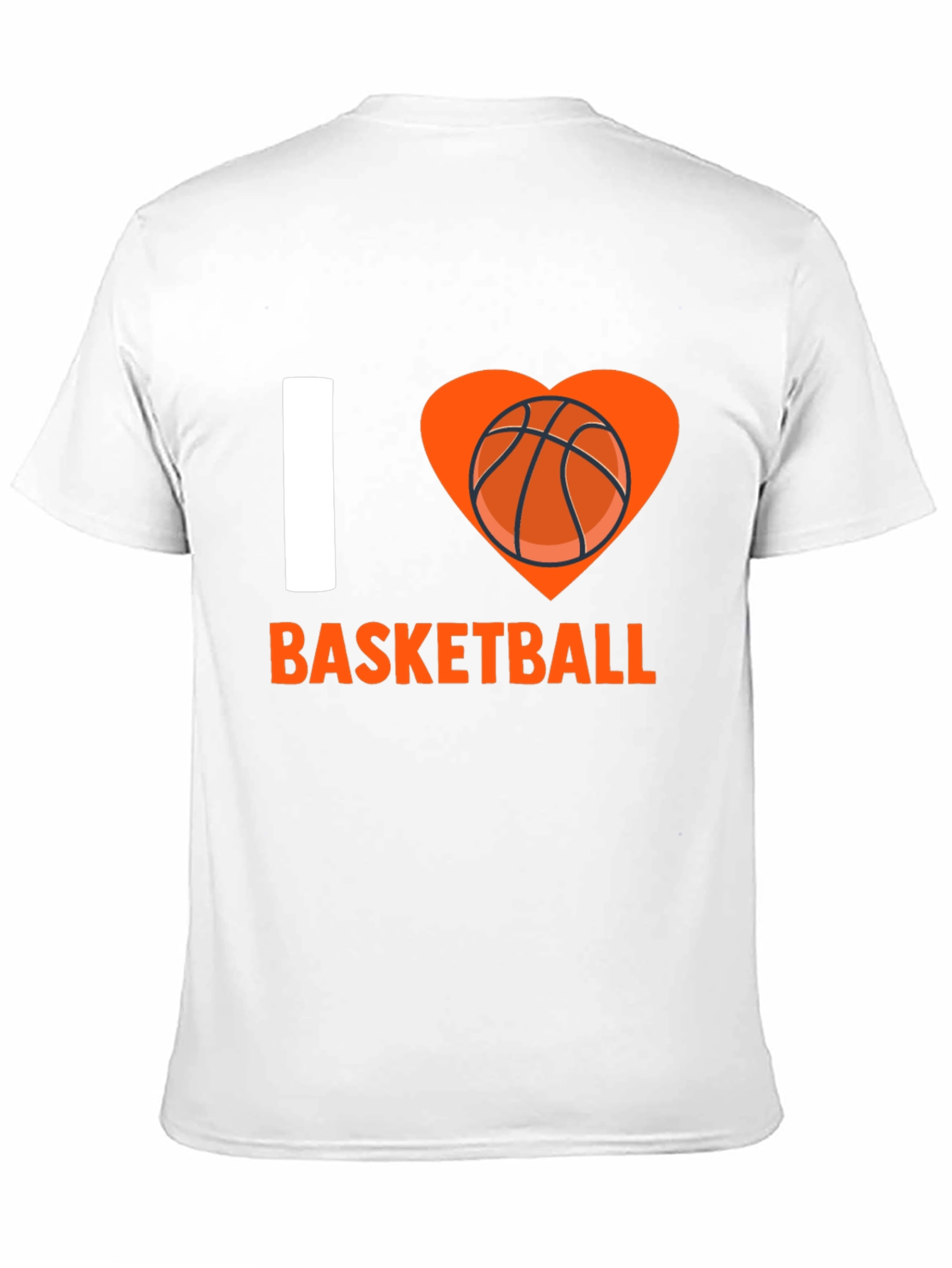 I Love Basketball Graphic Tee - Black Cotton T-Shirt