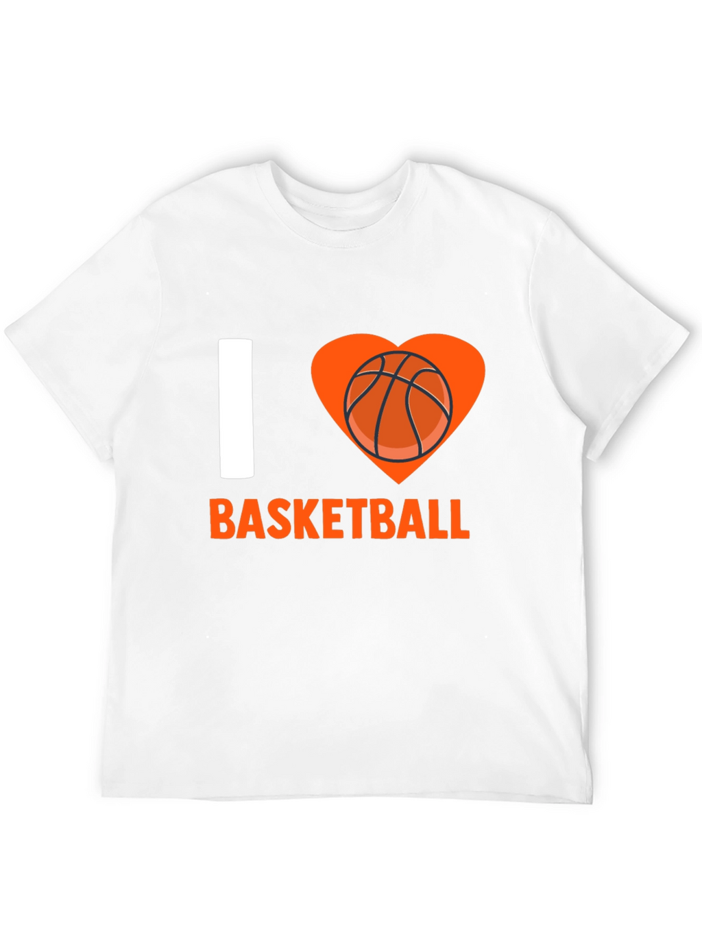 I Love Basketball Graphic Tee - Black Cotton T-Shirt