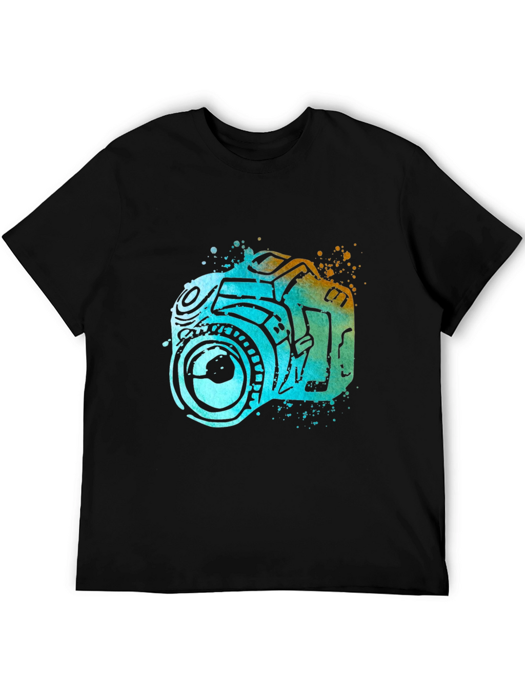 Camera Watercolor Graphic T-Shirt