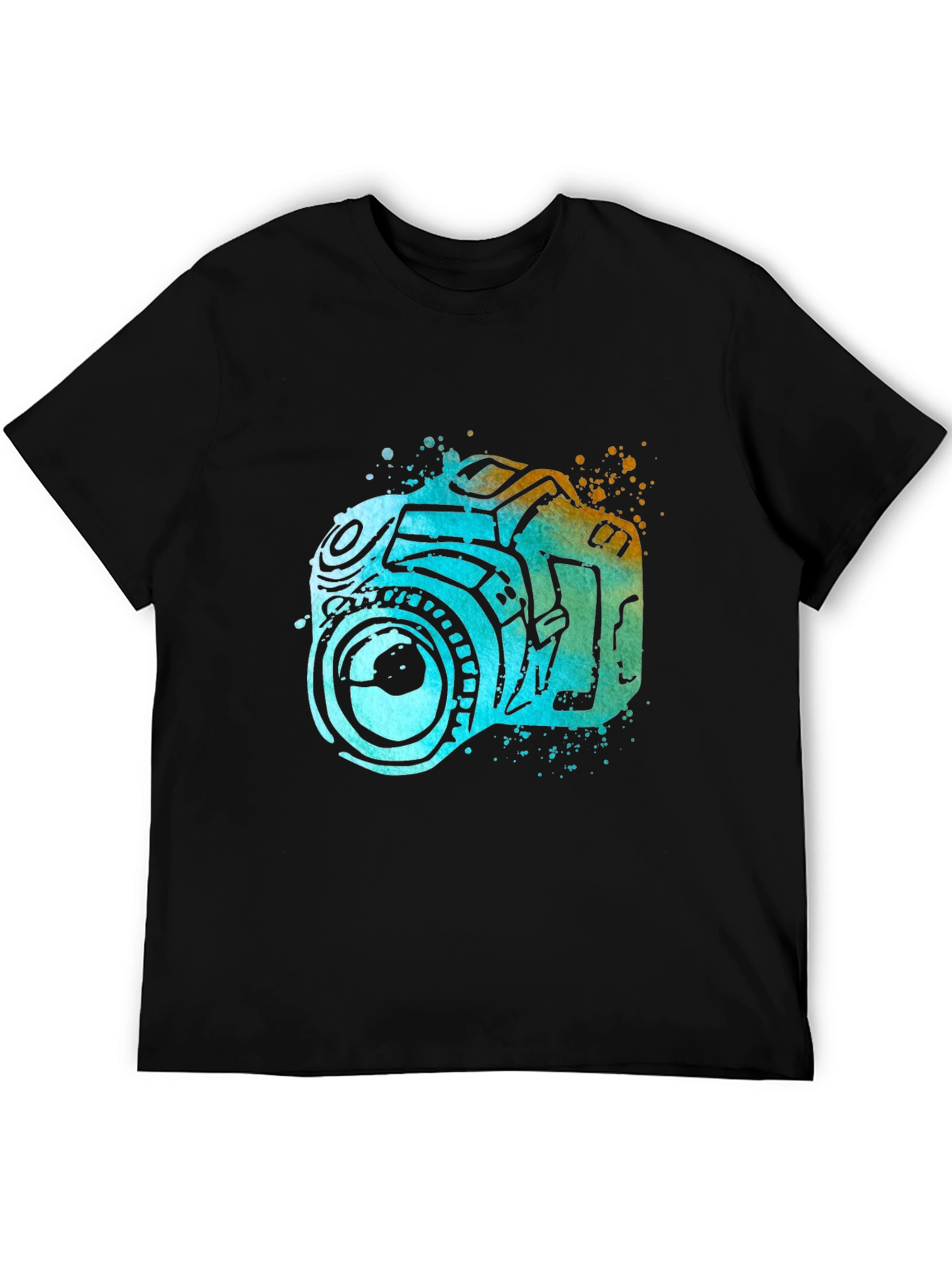 Camera Watercolor Graphic T-Shirt