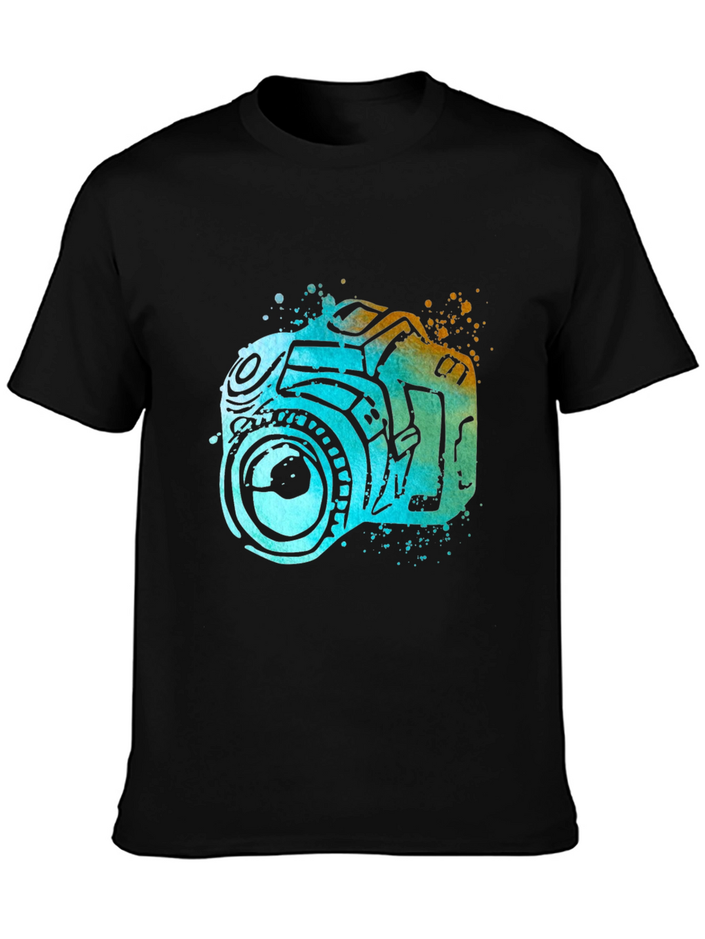 Camera Watercolor Graphic T-Shirt