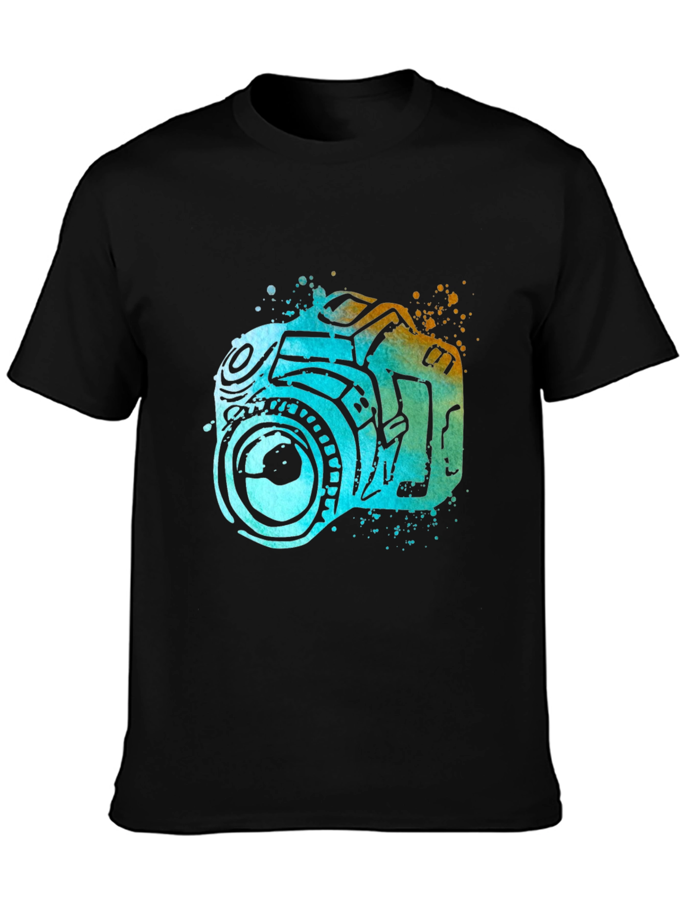 Camera Watercolor Graphic T-Shirt
