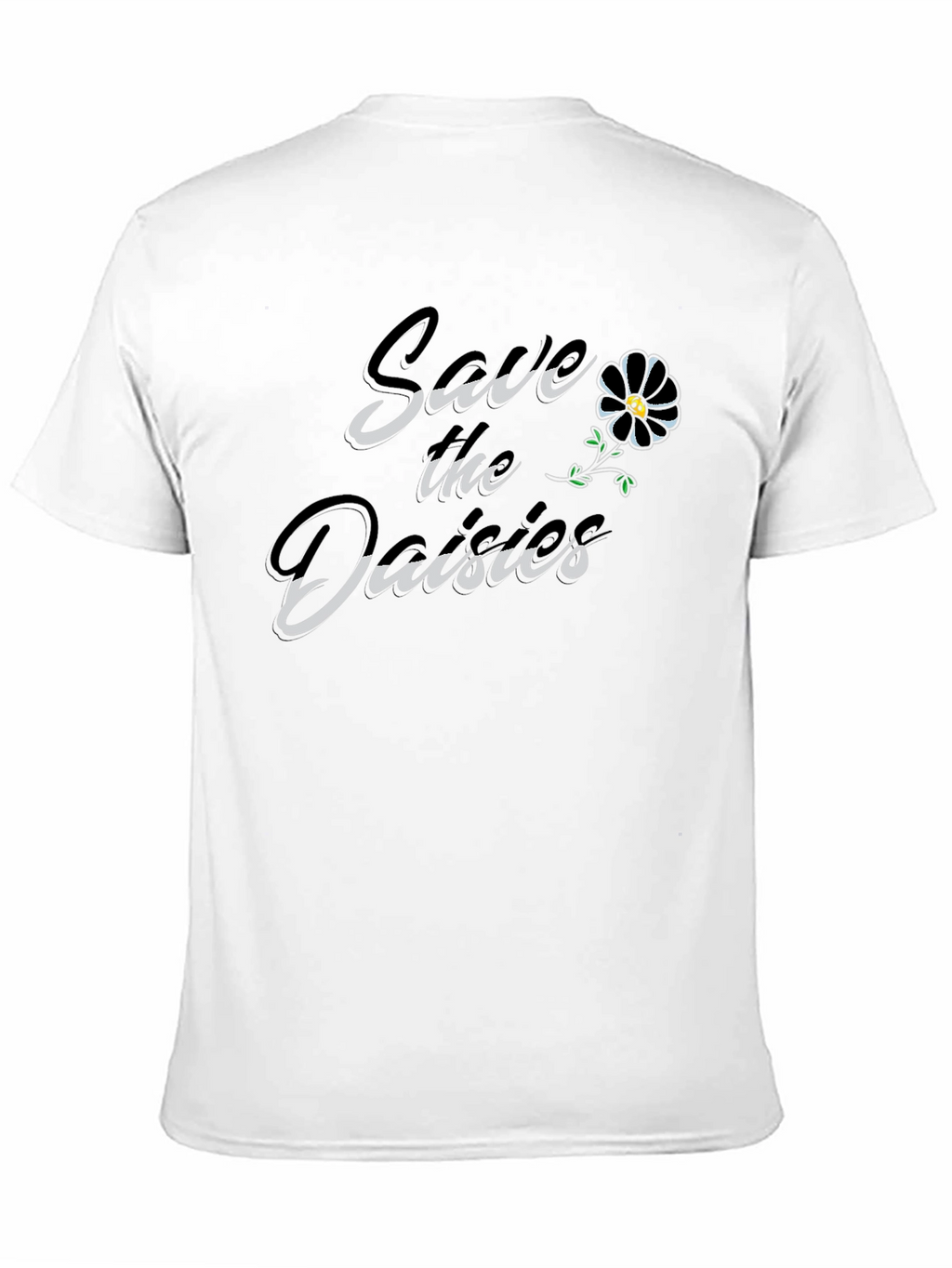 Save The Daisies Black Graphic Tee