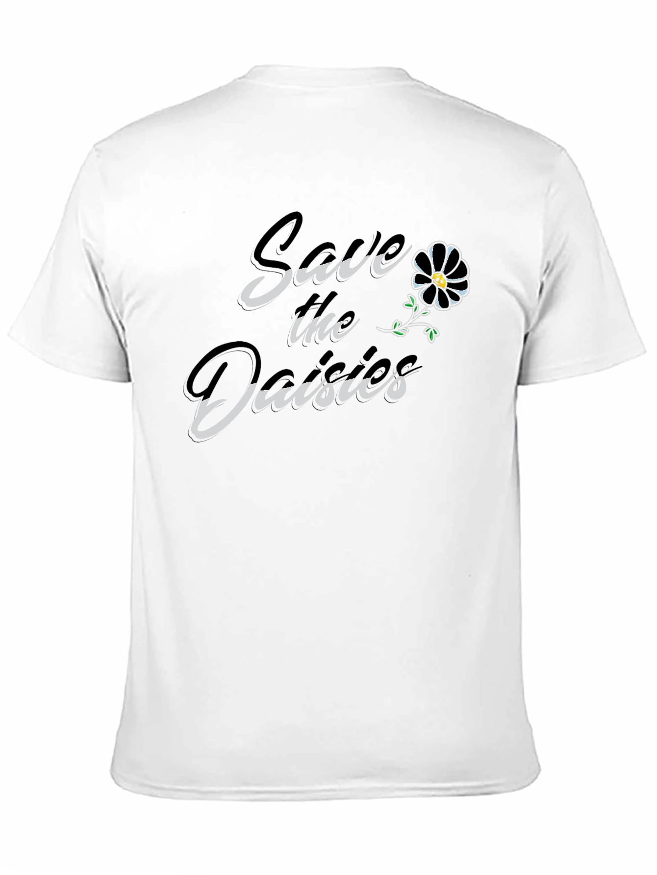 Save The Daisies Black Graphic Tee