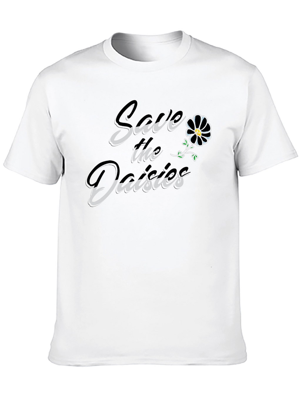 Save The Daisies Black Graphic Tee