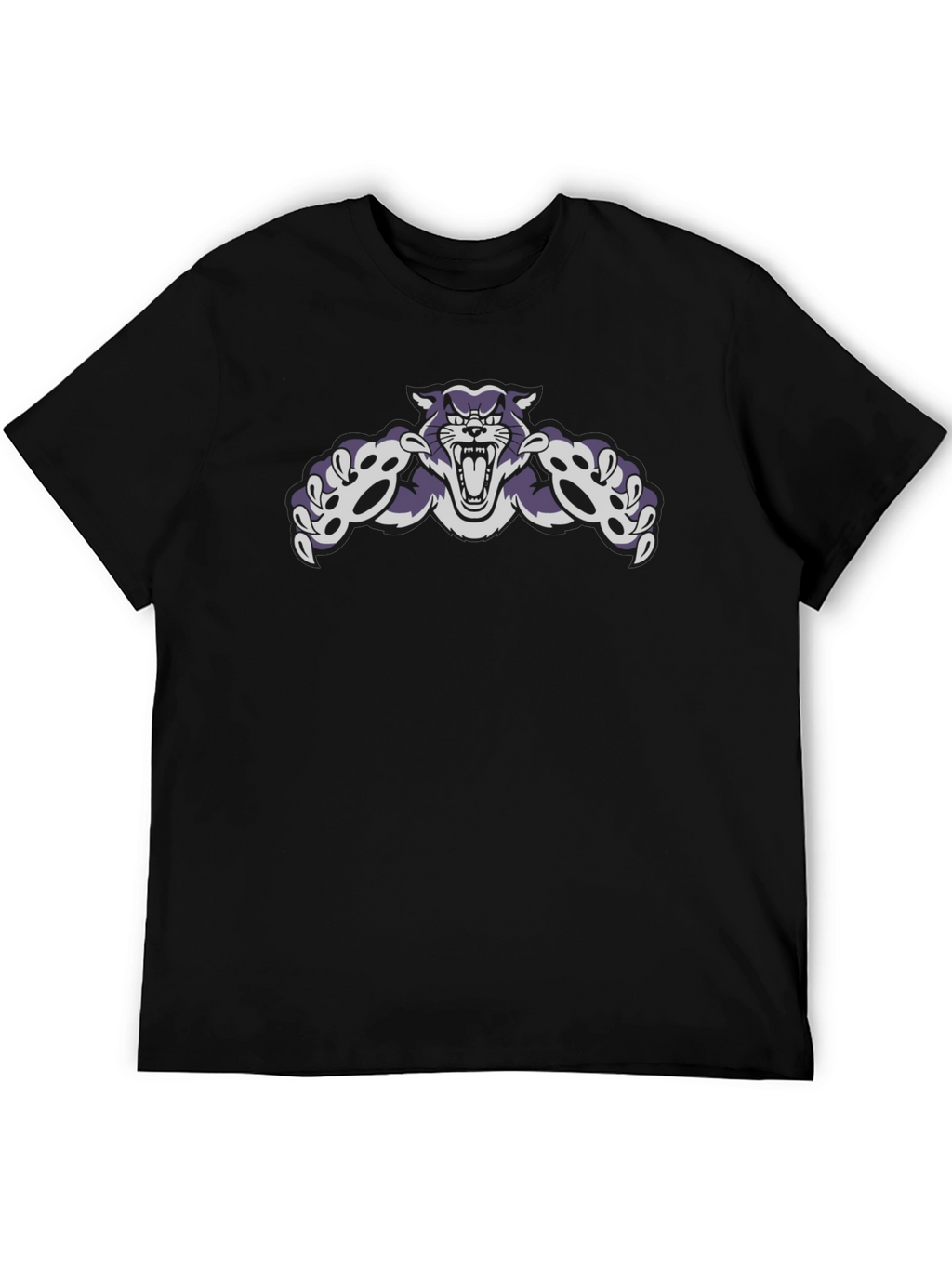 Wildcat Graphic Tee - Black Cotton Blend Casual Wear