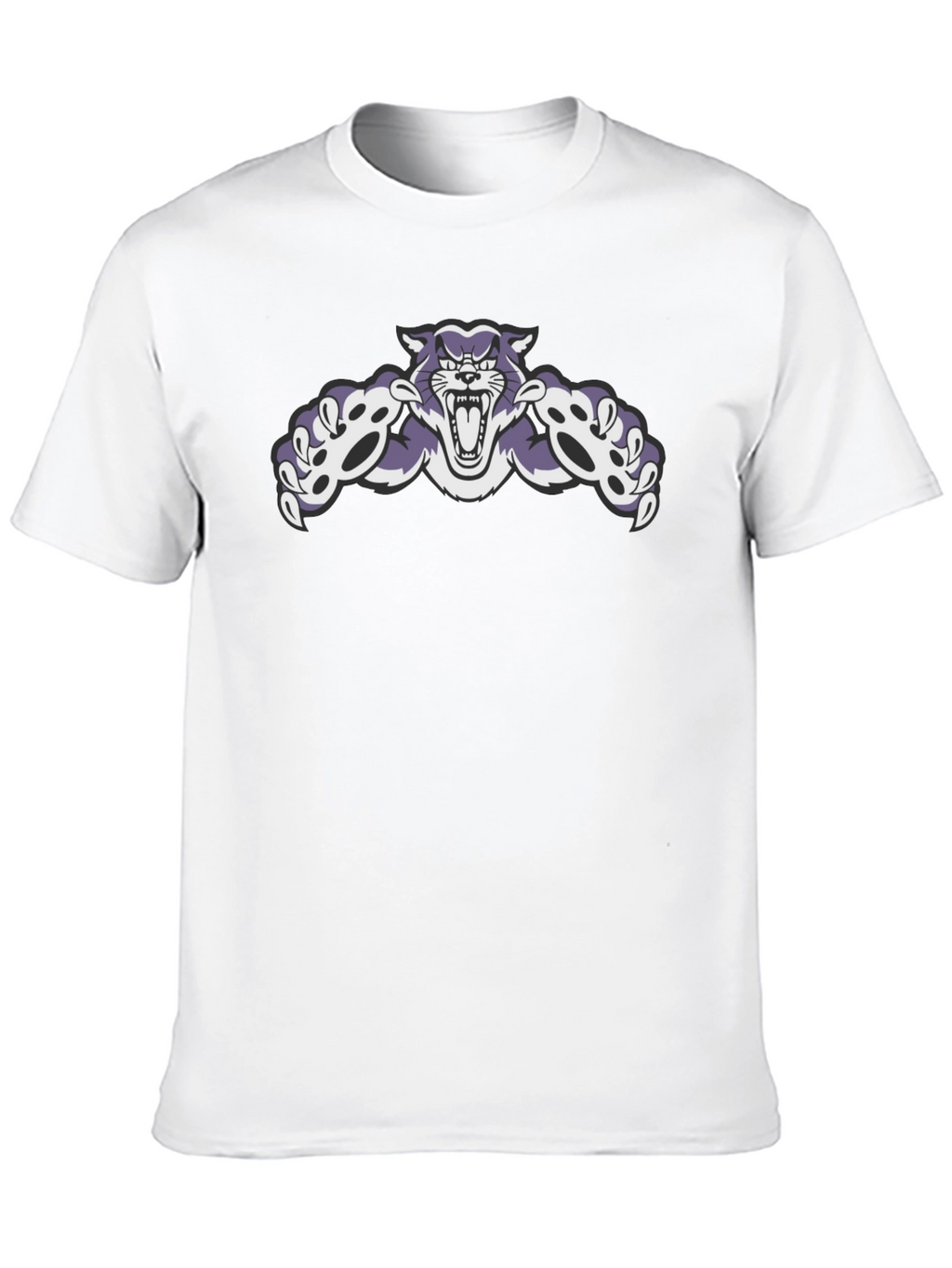 Wildcat Graphic Tee - Black Cotton Blend Casual Wear