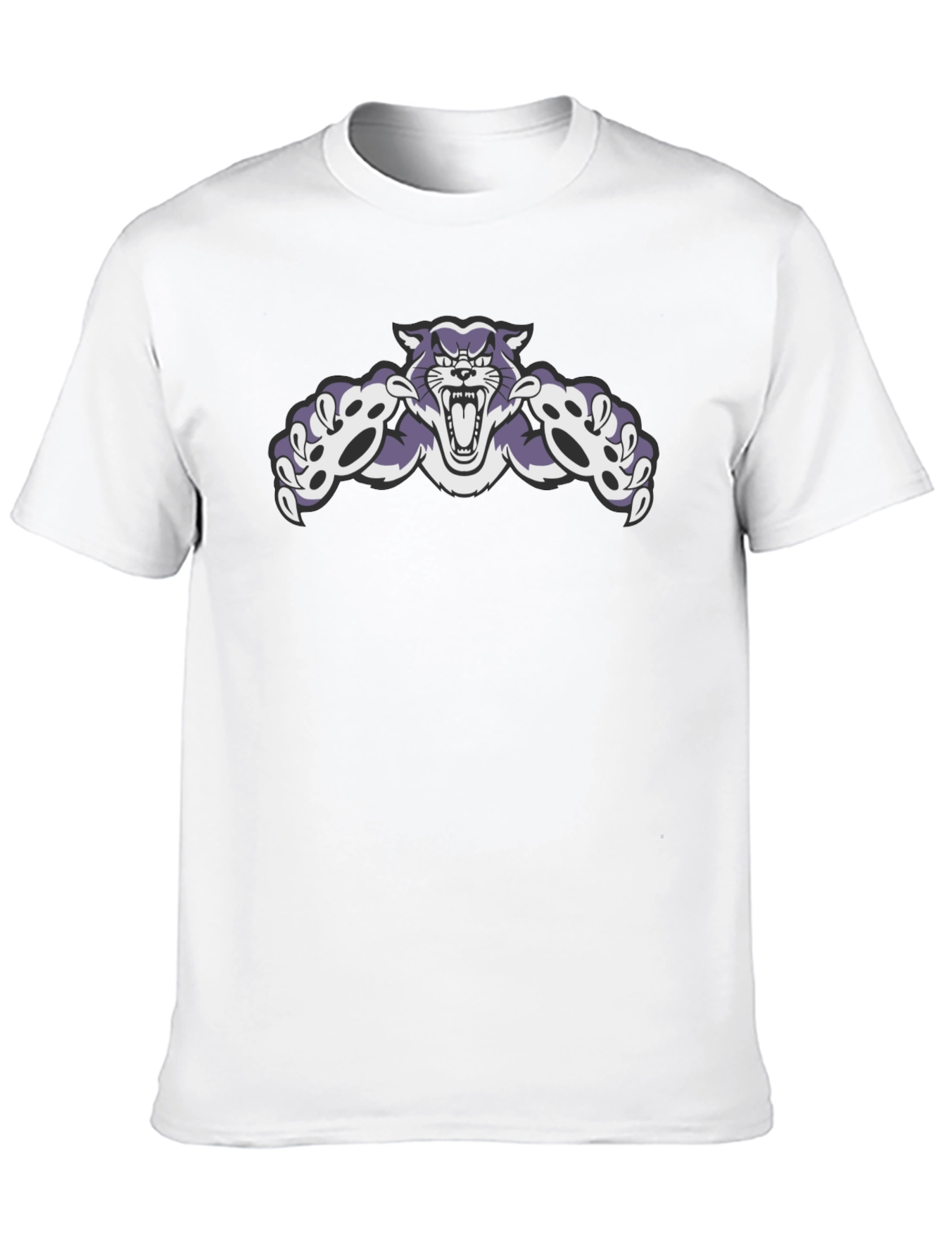 Wildcat Graphic Tee - Black Cotton Blend Casual Wear