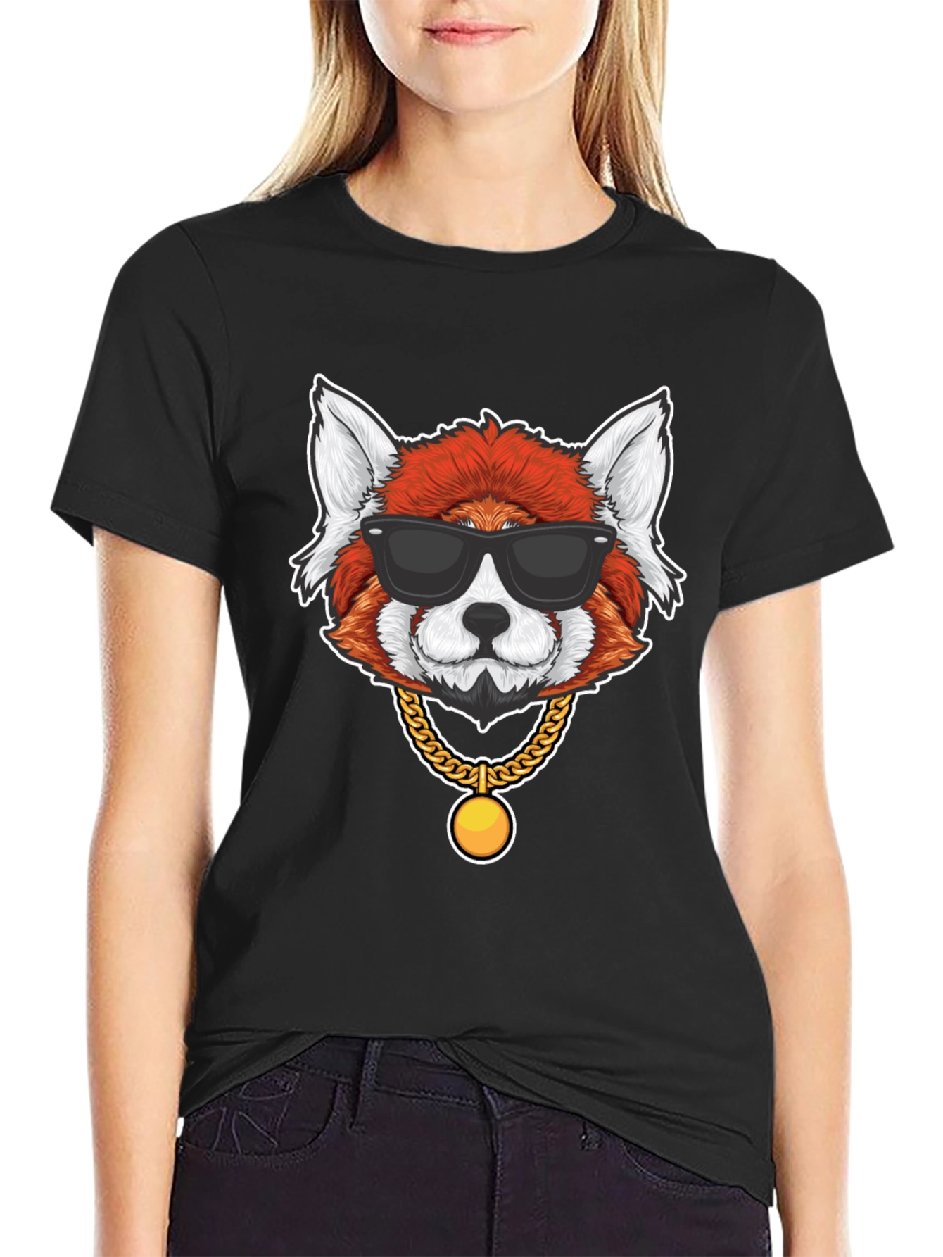 Red Panda in Shades Graphic T-Shirt
