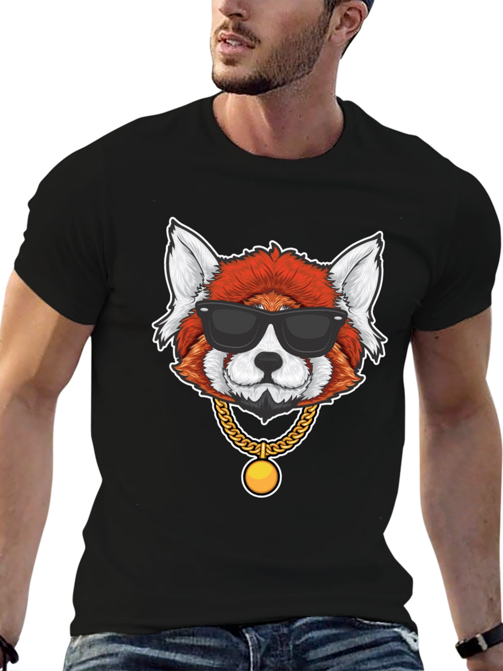 Red Panda in Shades Graphic T-Shirt