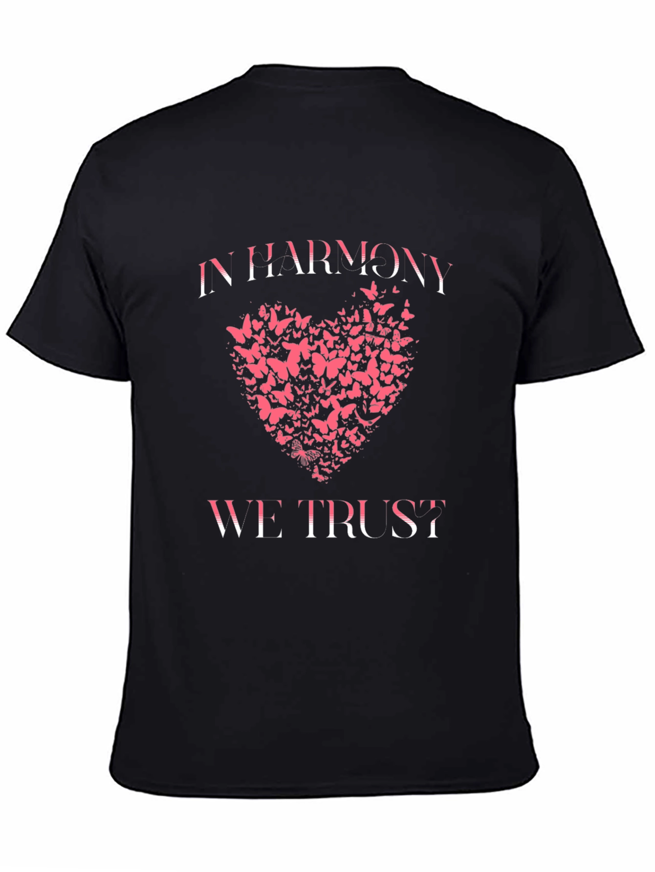 Harmony Butterfly Heart Graphic Tee - Trendy Black T-Shirt
