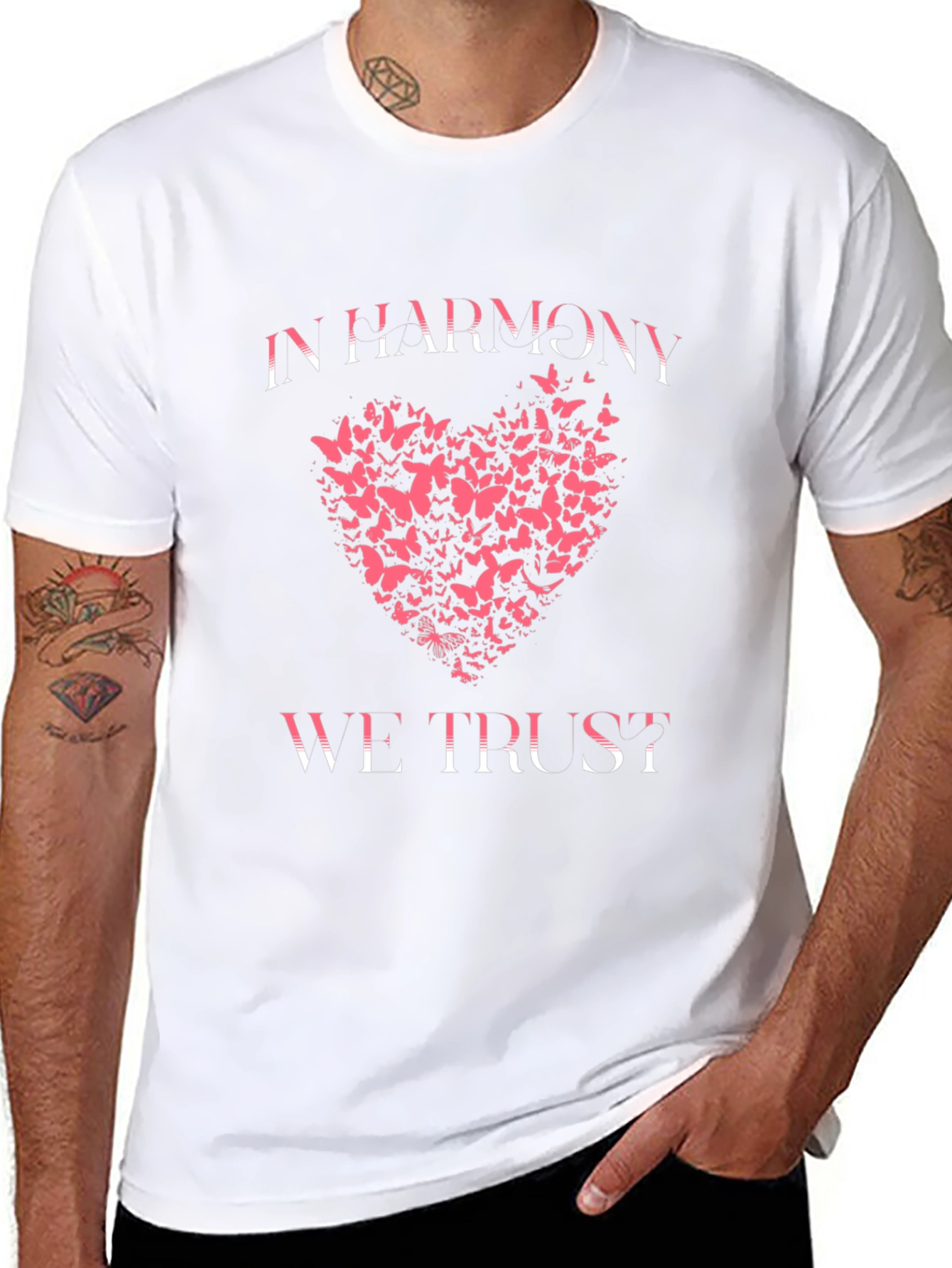 Harmony Butterfly Heart Graphic Tee - Trendy Black T-Shirt