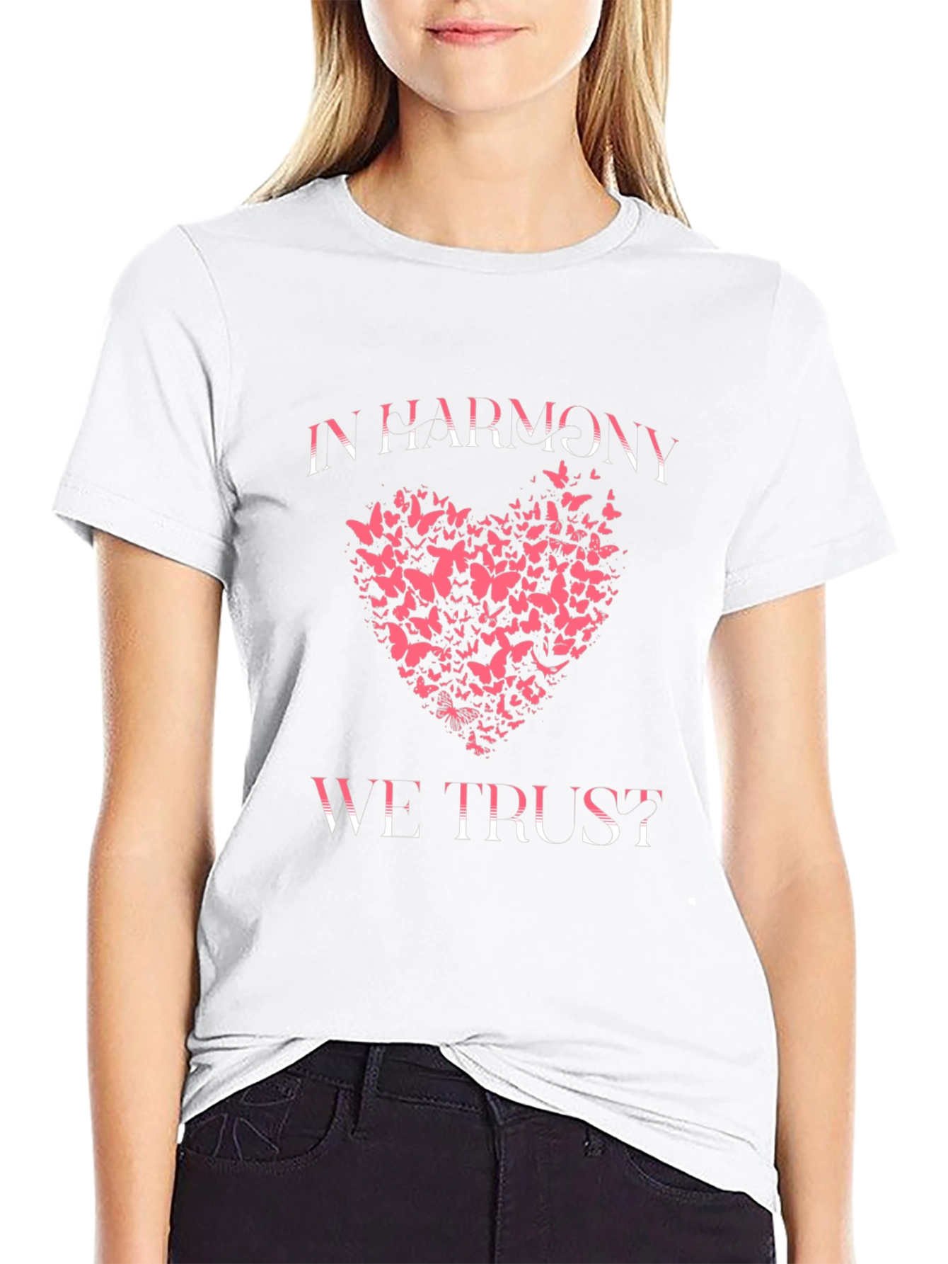 Harmony Butterfly Heart Graphic Tee - Trendy Black T-Shirt
