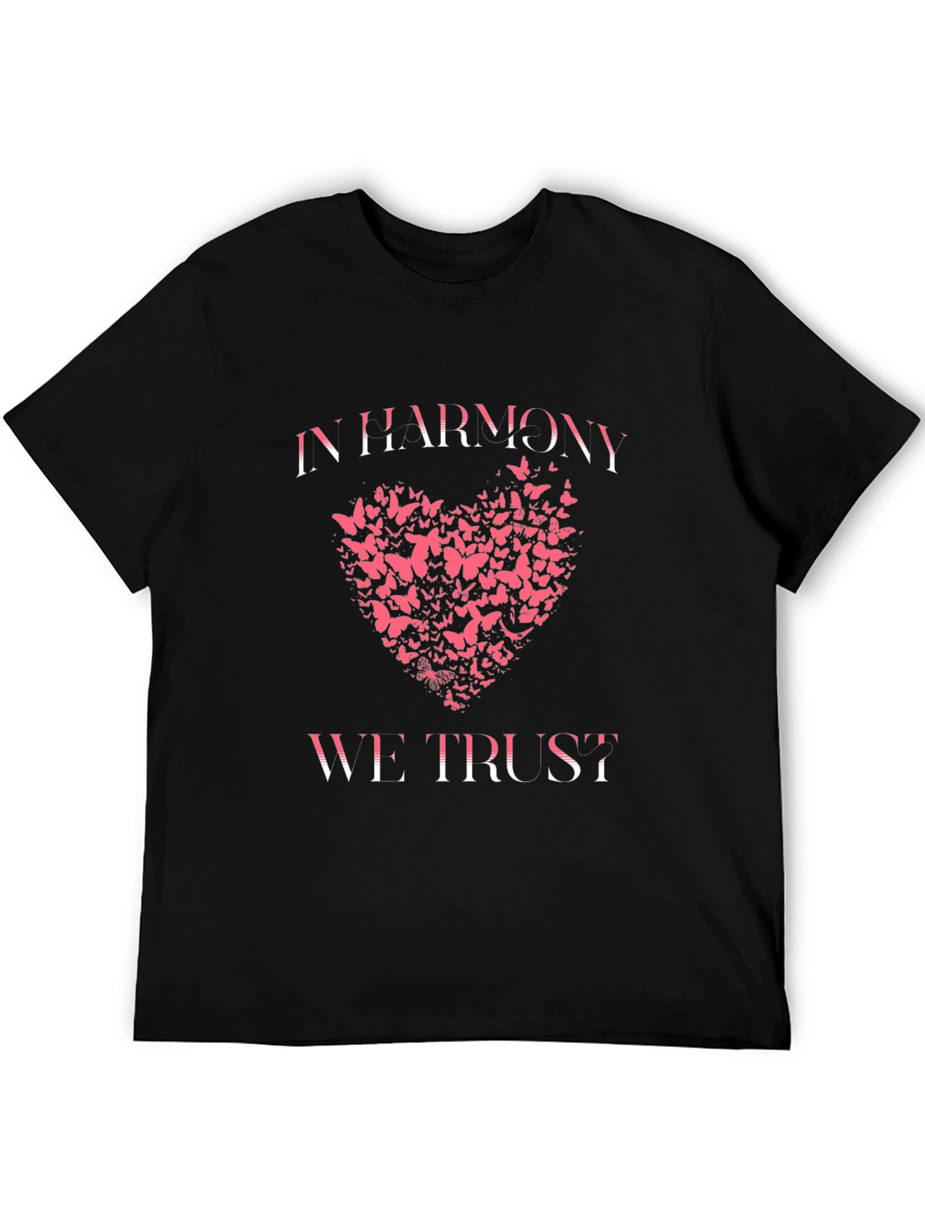 Harmony Butterfly Heart Graphic Tee - Trendy Black T-Shirt