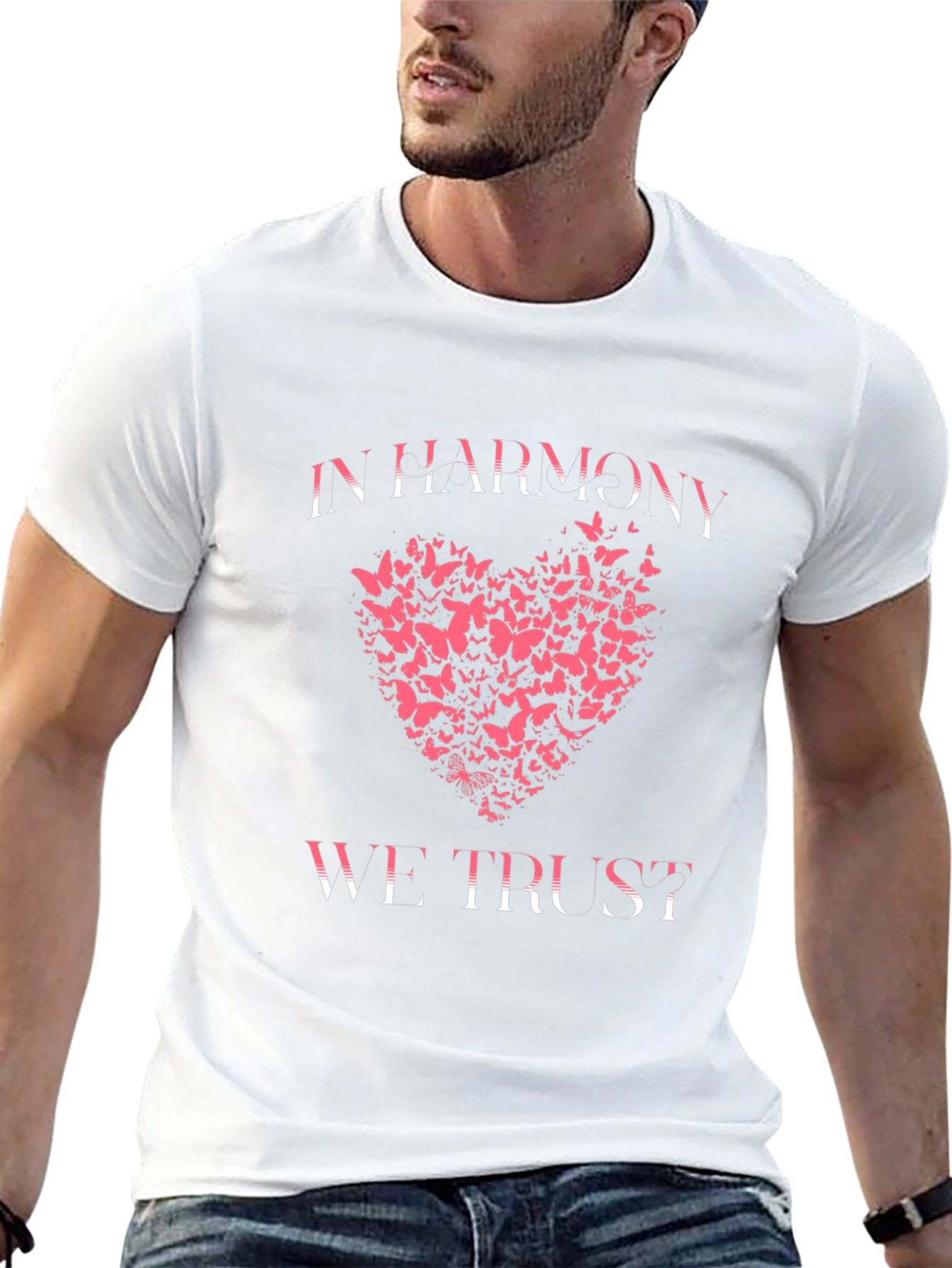 Harmony Butterfly Heart Graphic Tee - Trendy Black T-Shirt