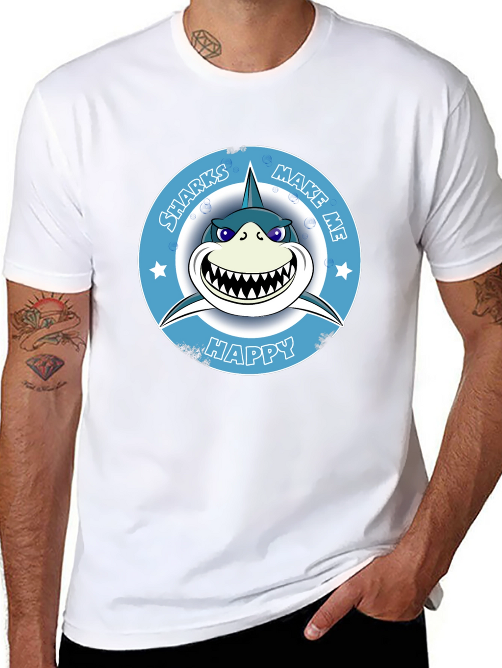 Sharks Make Me Happy Graphic T-Shirt