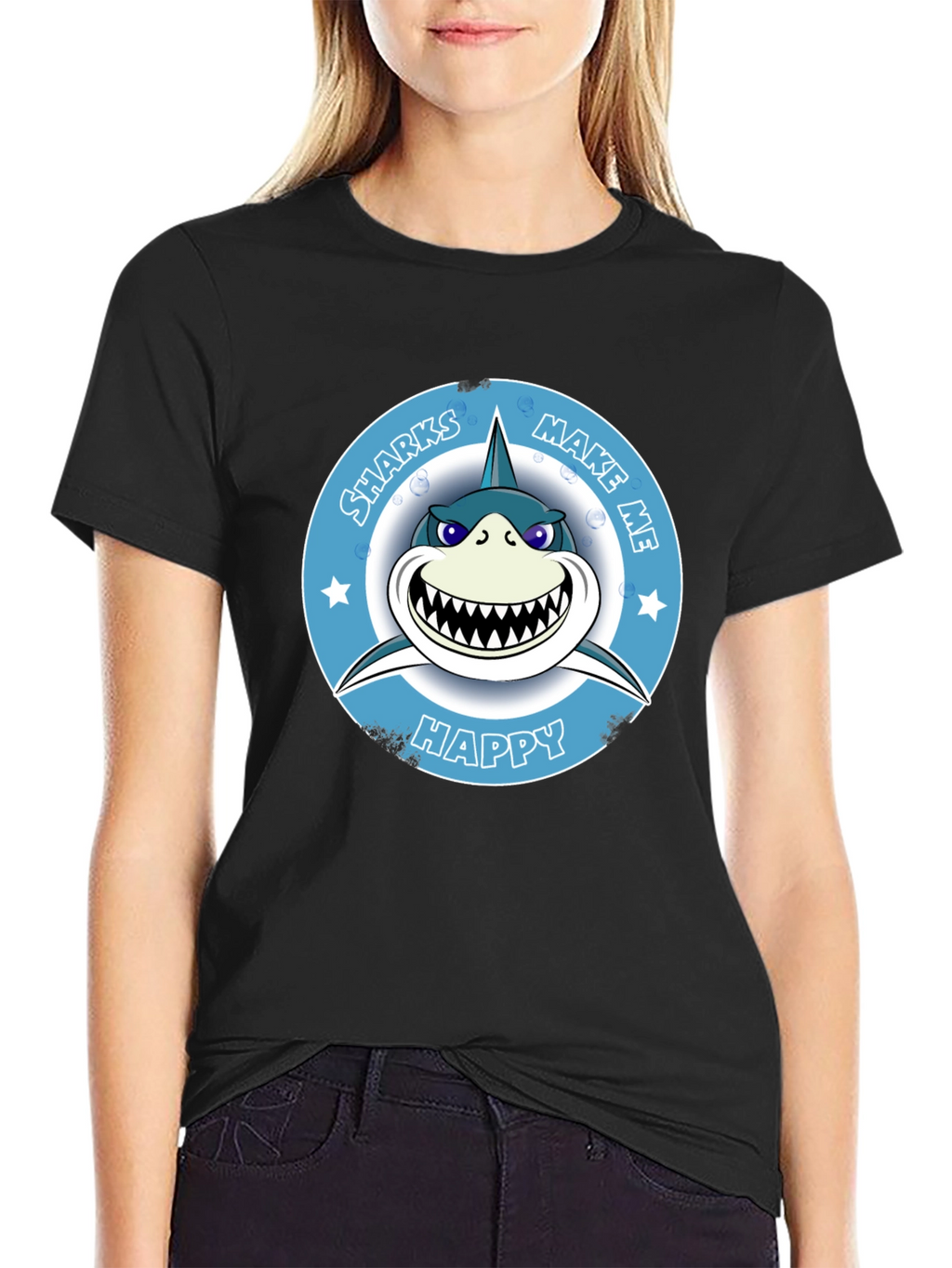 Sharks Make Me Happy Graphic T-Shirt