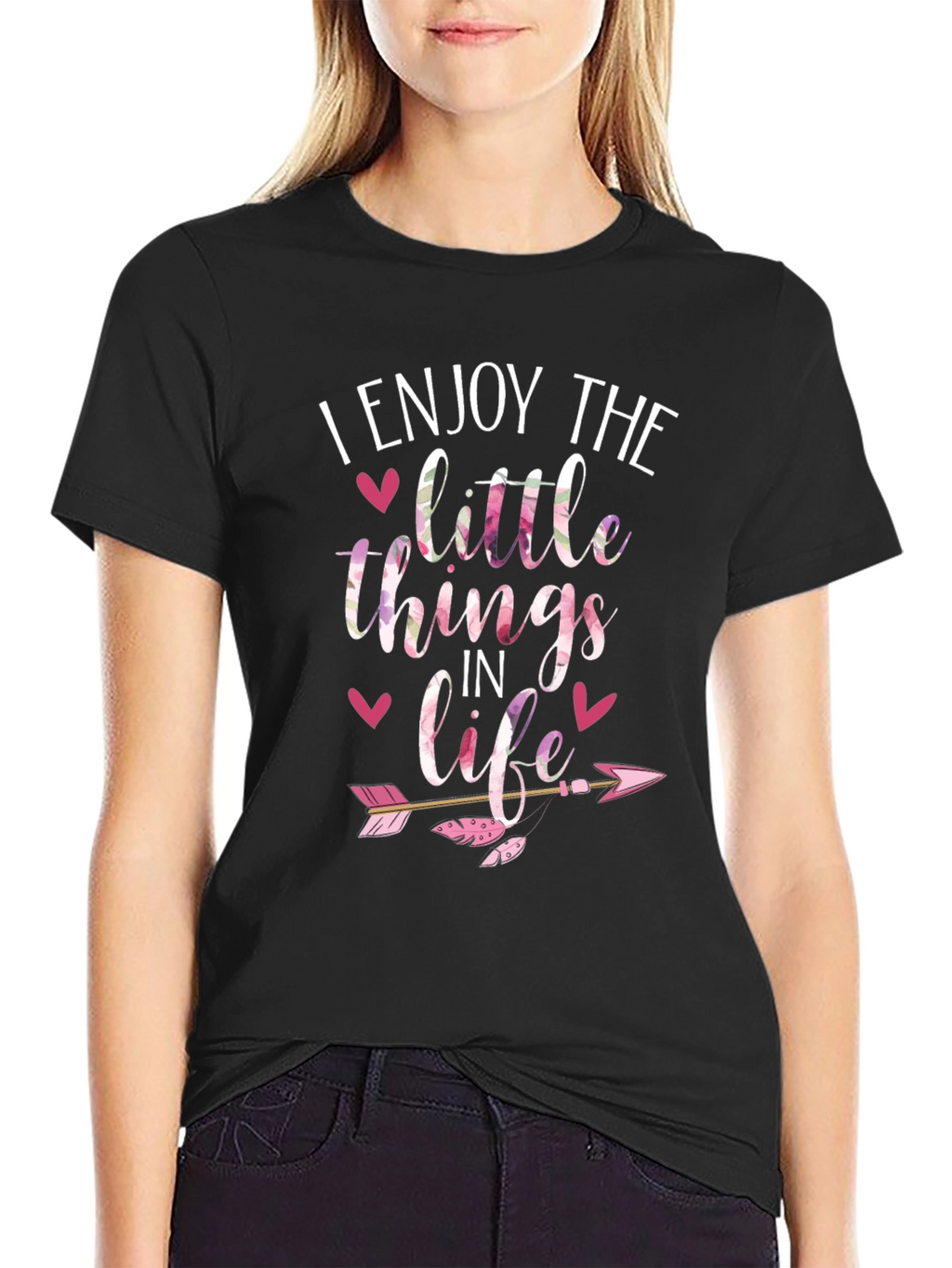 Enjoy the Little Things Black T-Shirt