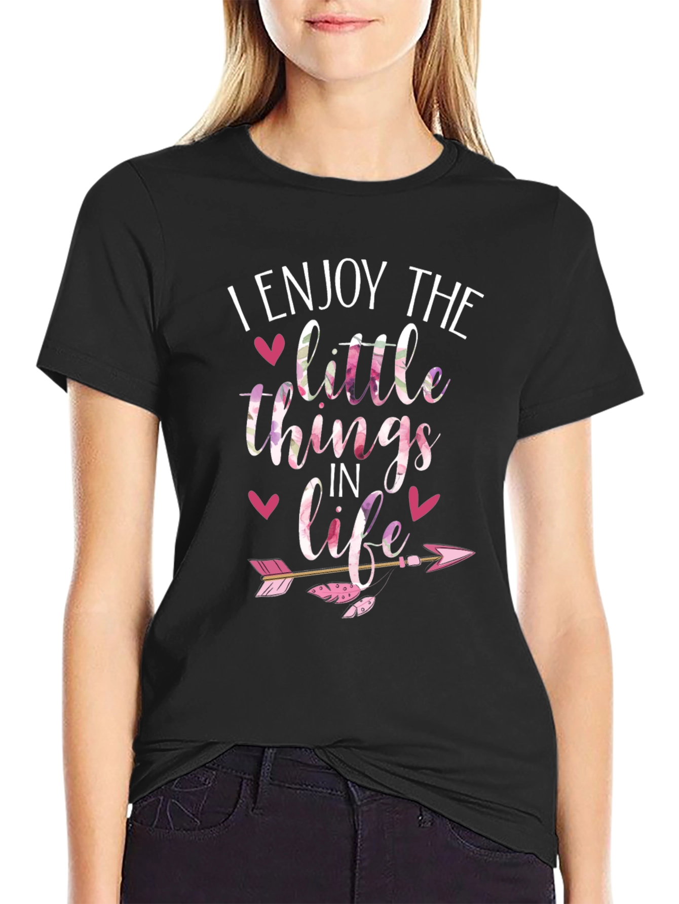 Enjoy the Little Things Black T-Shirt