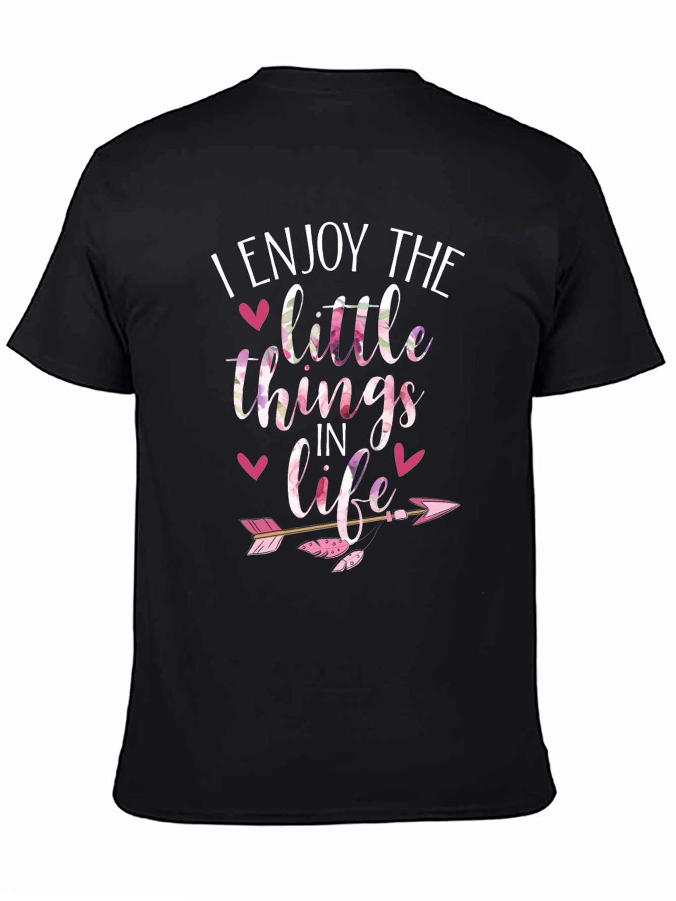 Enjoy the Little Things Black T-Shirt